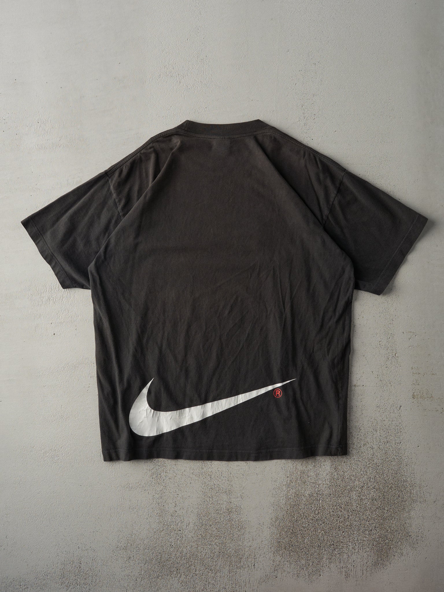 Vintage 90s Black Nike Swoosh Tee (L)