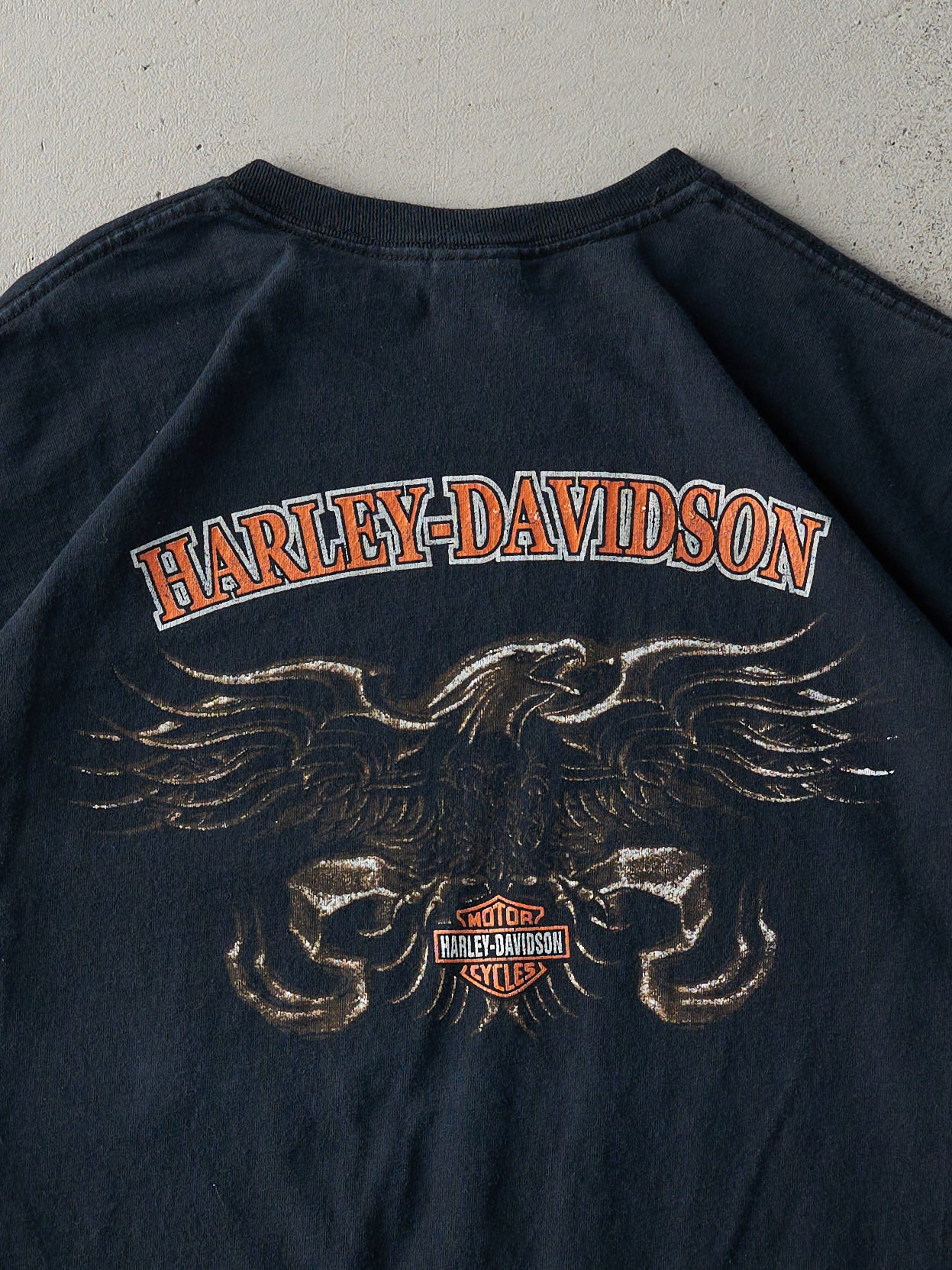 Vintage Y2K Black Bootleg Harley Davidson Tee (M)