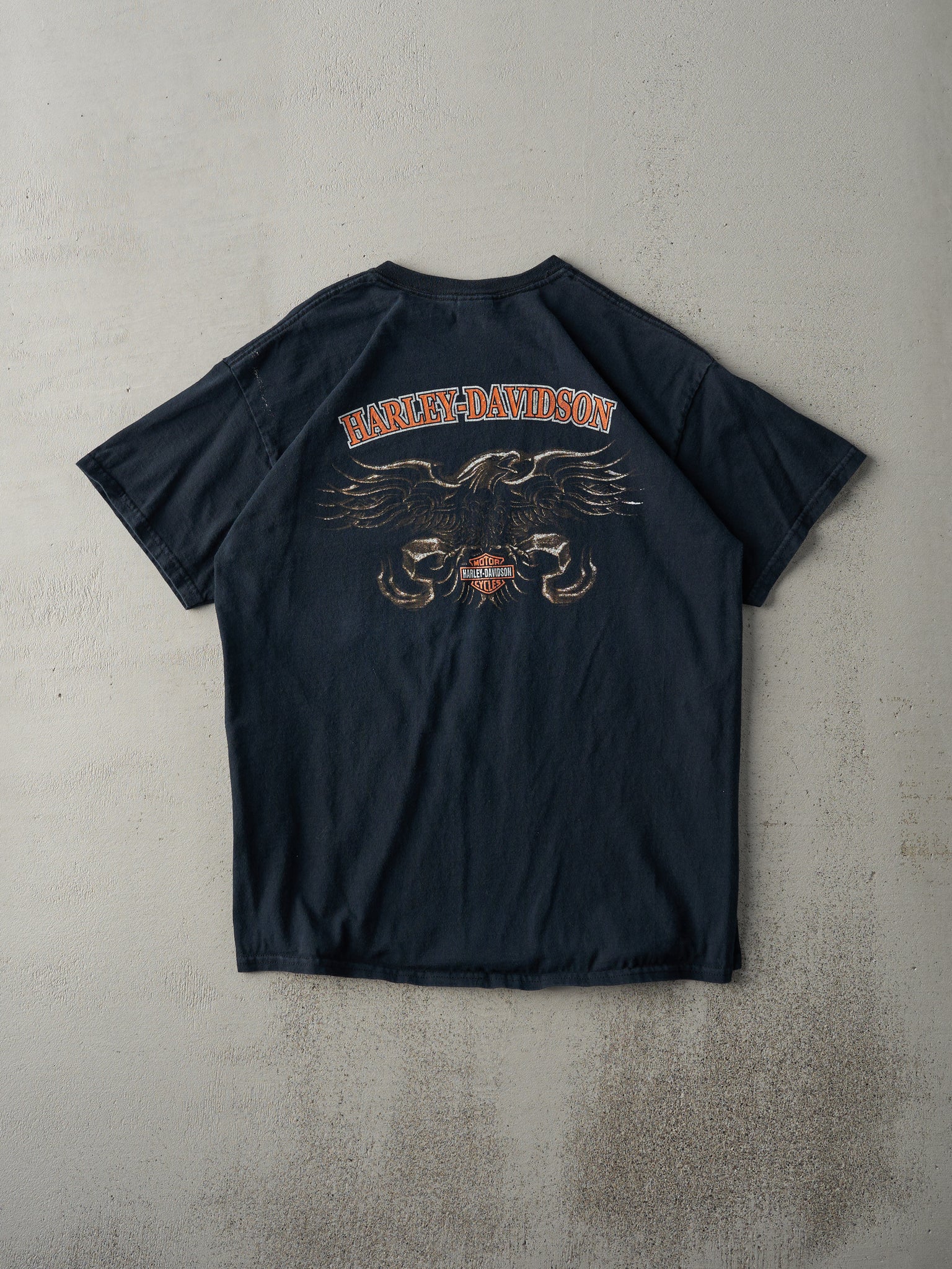 Vintage Y2K Black Bootleg Harley Davidson Tee (M)