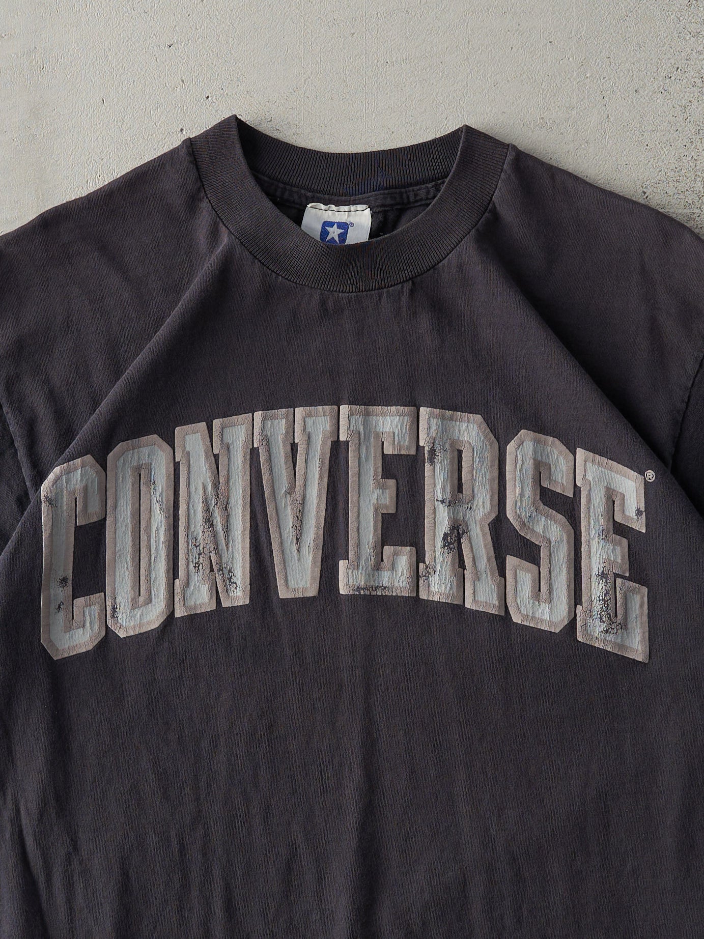 Vintage 90s Faded Black Converse Single Stitch Tee (M)