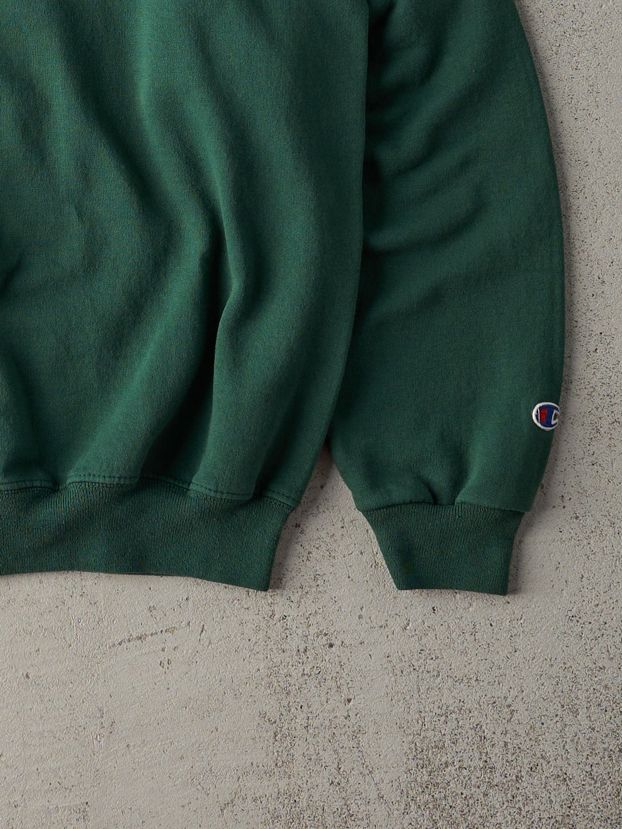 Vintage 90s Forest Green Champion Logo Crewneck (M)