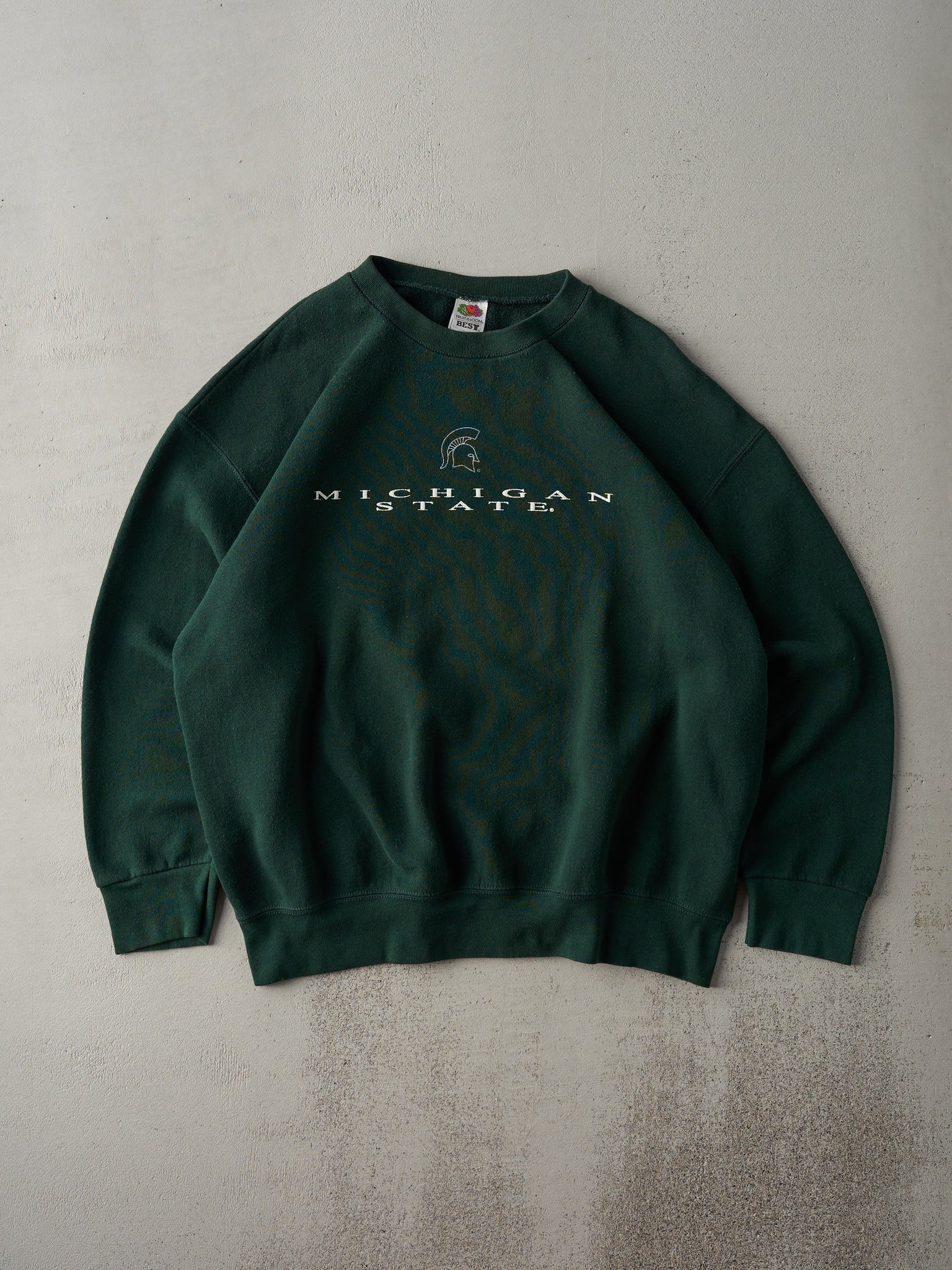 Vintage 90s Forest Green Michigan State Spartans Crewneck (L/XL)