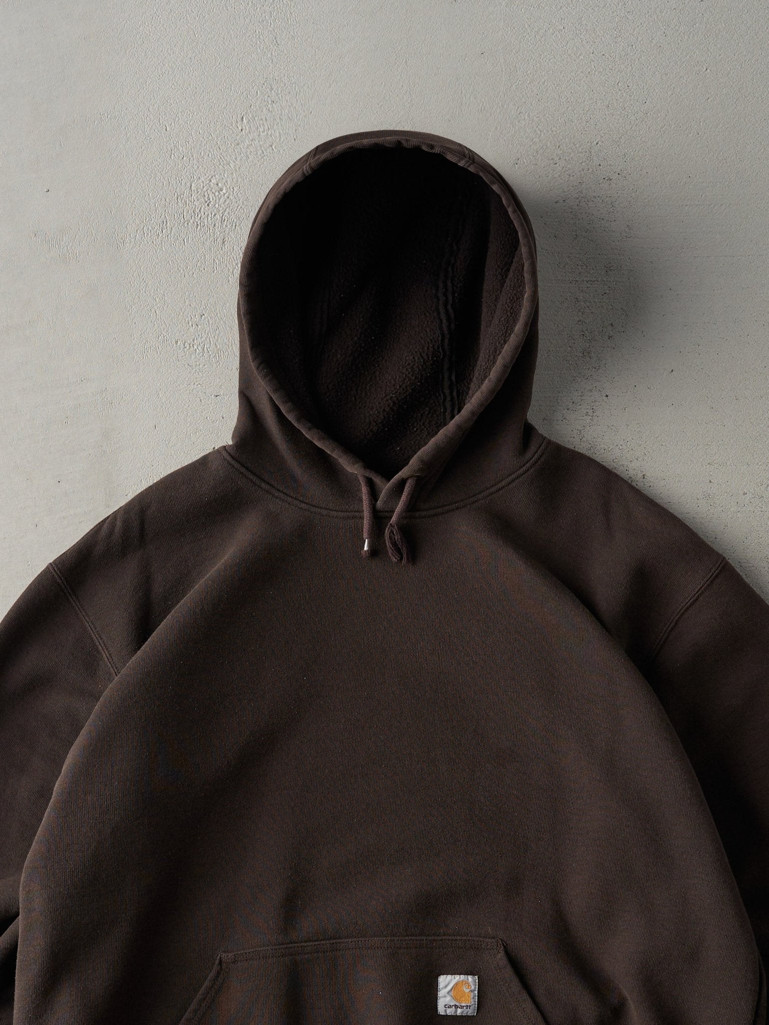 Vintage Y2K Dark Brown Carhartt Hoodie (L)