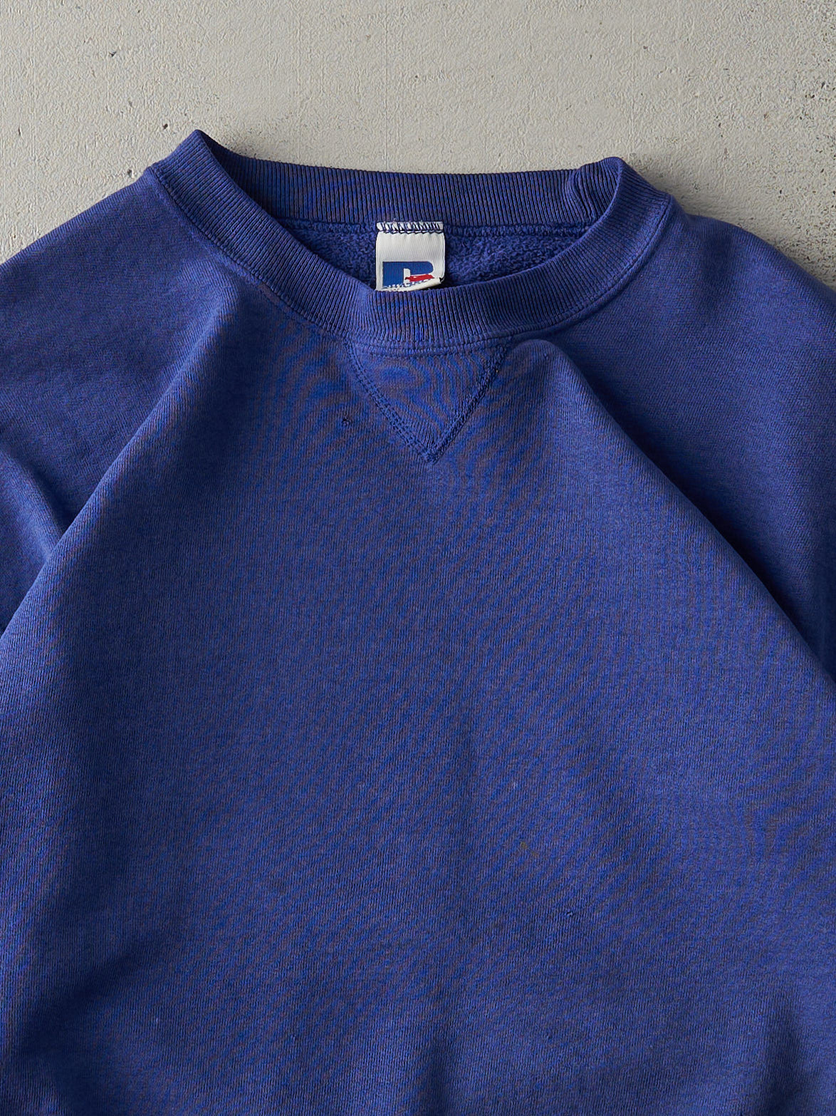 Vintage 90s Cobalt Blue Russell Athletics Blank Crewneck (M)