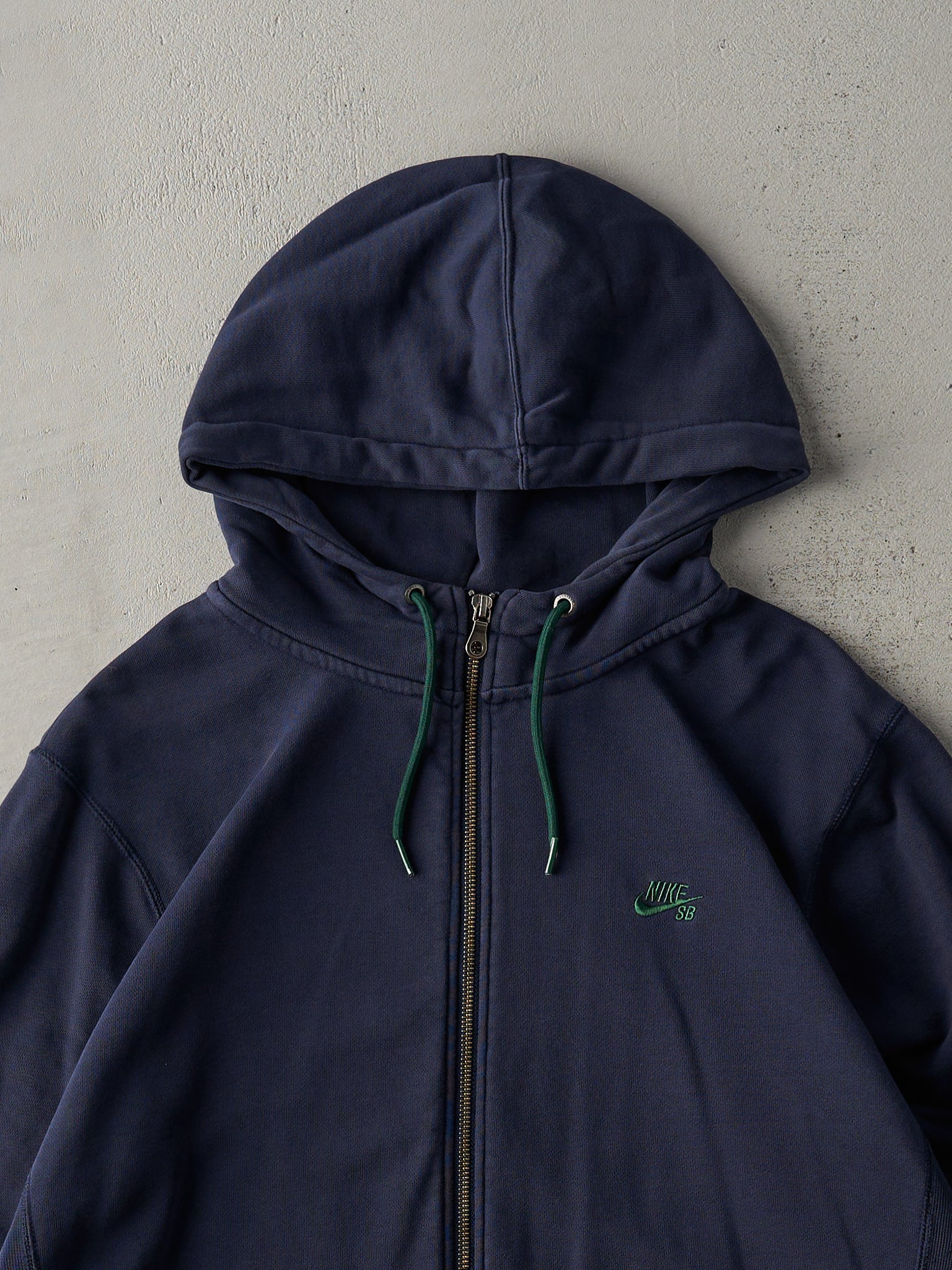 Vintage Y2K Navy Blue Nike SB Zip Up Hoodie (M)