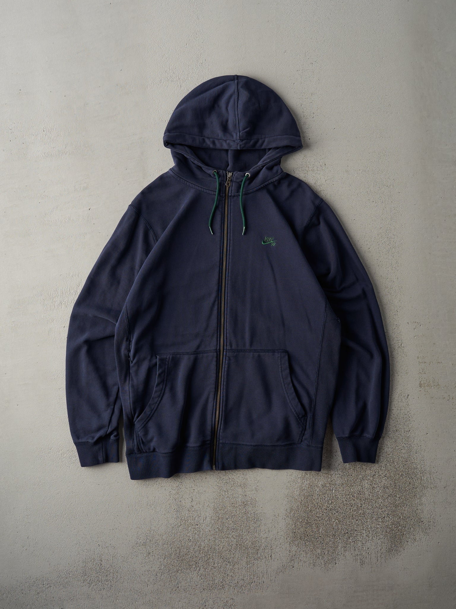 Vintage Y2K Navy Blue Nike SB Zip Up Hoodie (M)