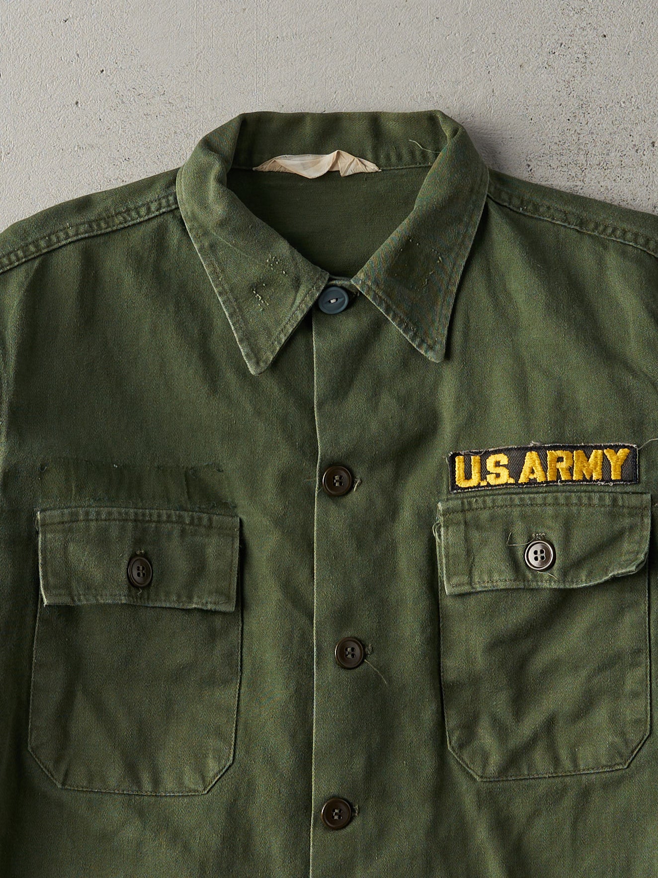 Vintage 70s Green US Army Button Up Jacket (S)