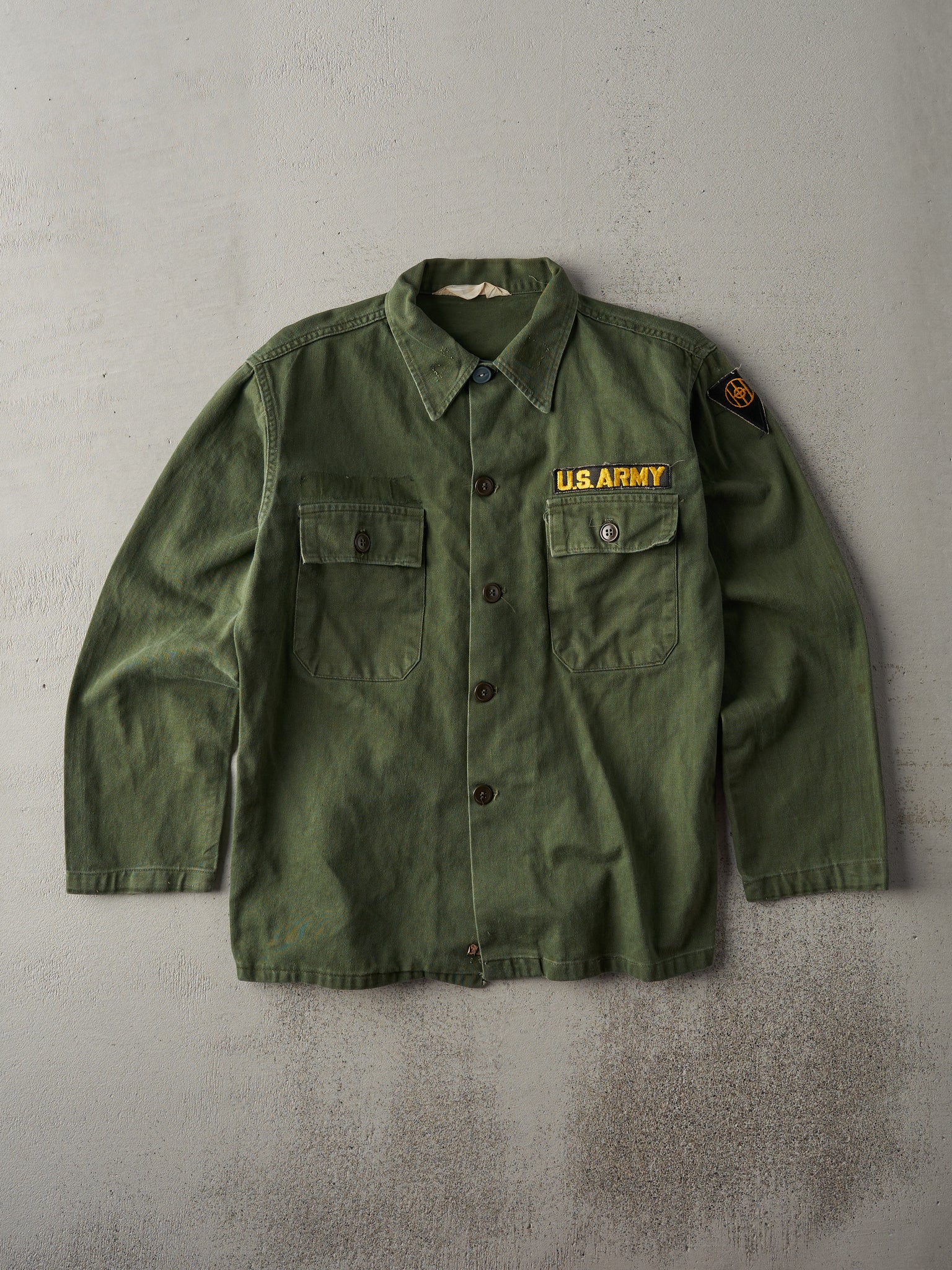 Vintage 70s Green US Army Button Up Jacket (S)