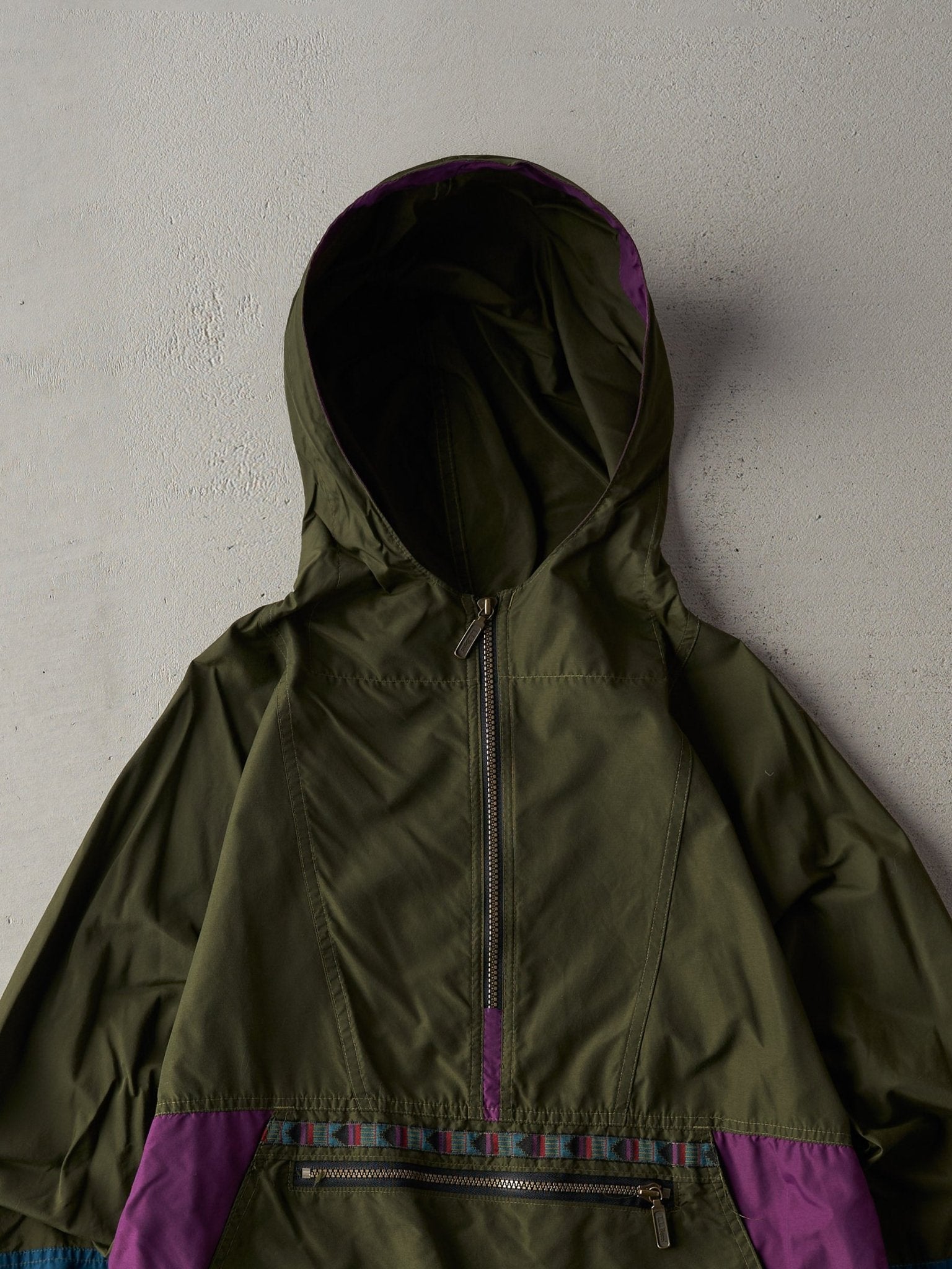 Vintage 90s Green LL Bean Anorak Windbreaker Jacket (S)