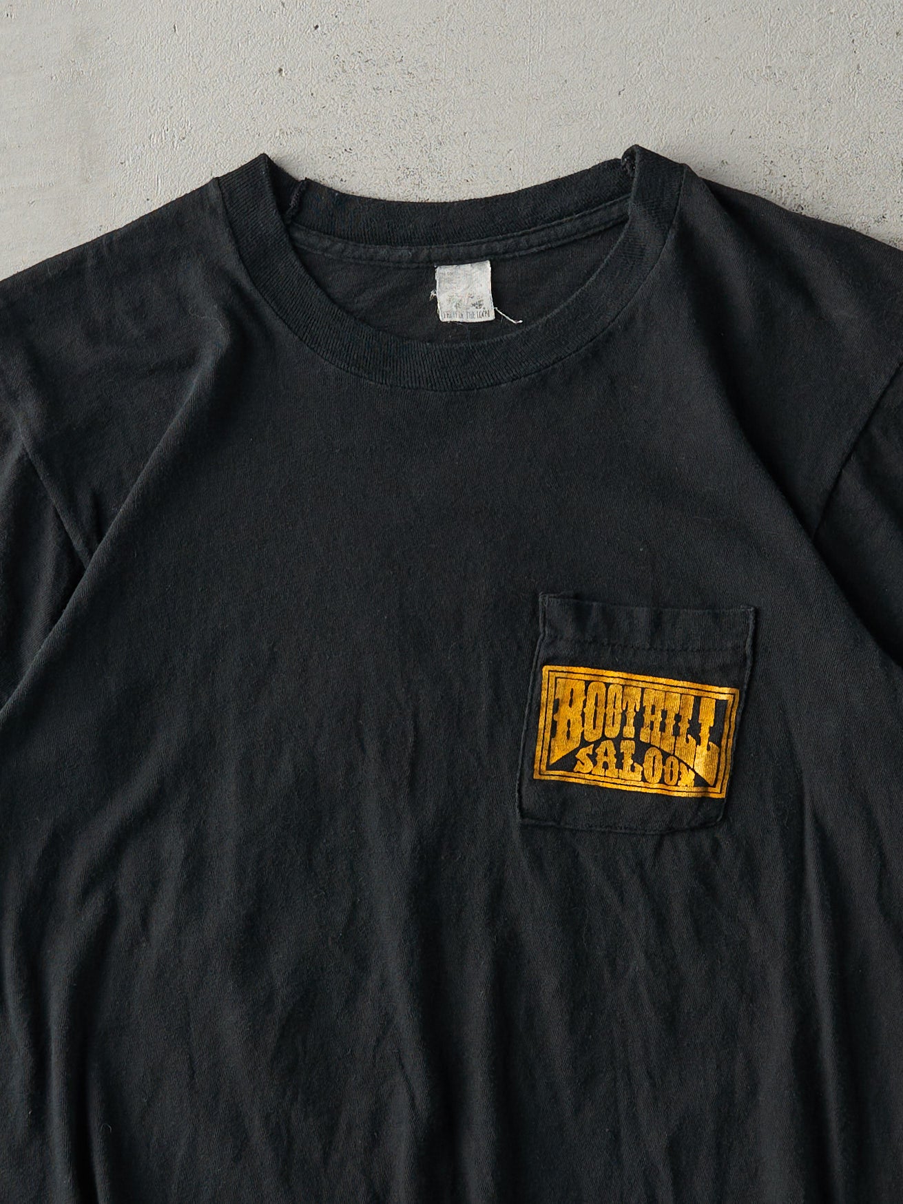 Vintage 79' Black Boot Hill Saloon Pocket Tee (S)