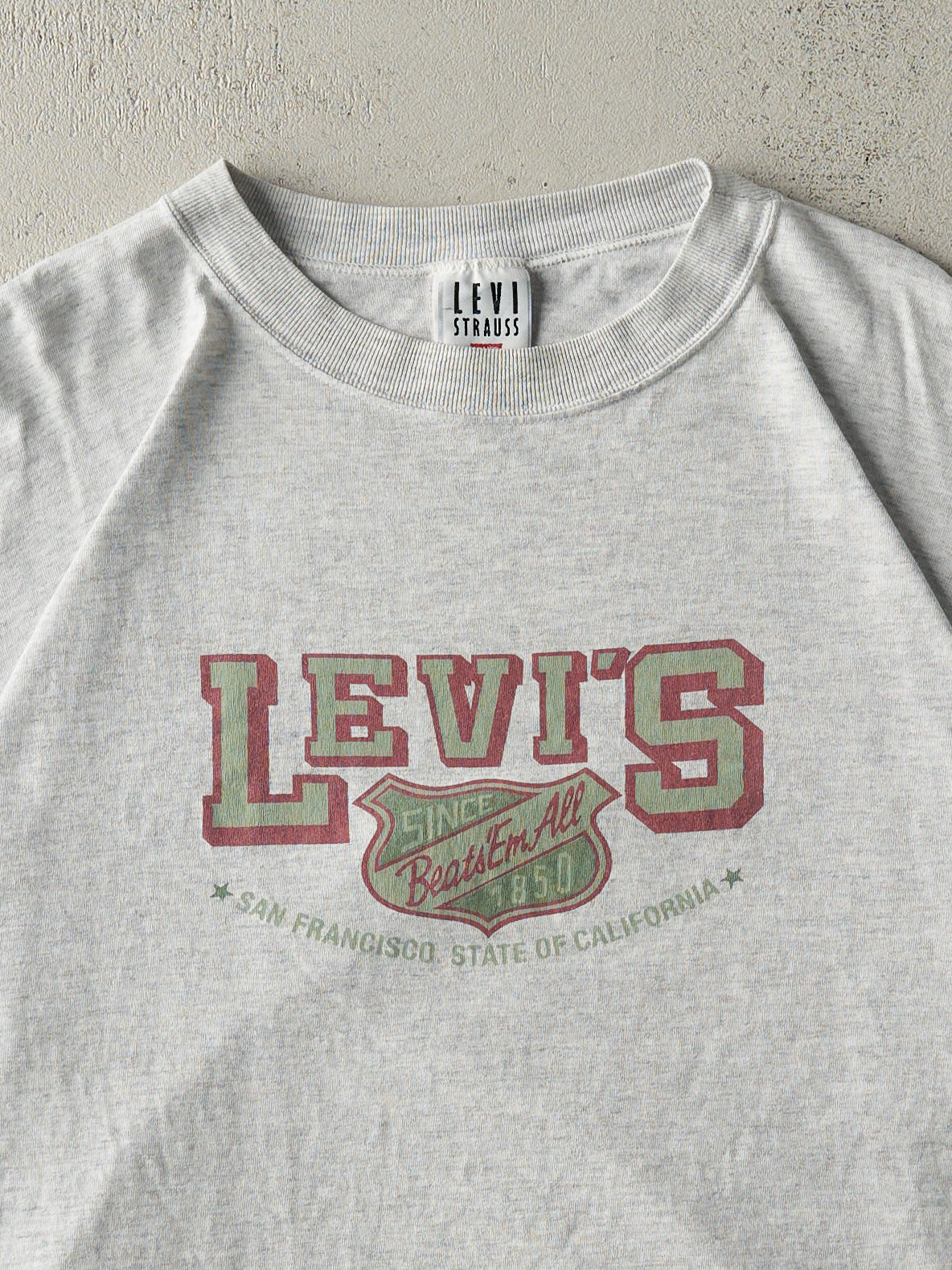 Vintage 90s Heather Grey Levi's San Francisco Tee (L/XL)
