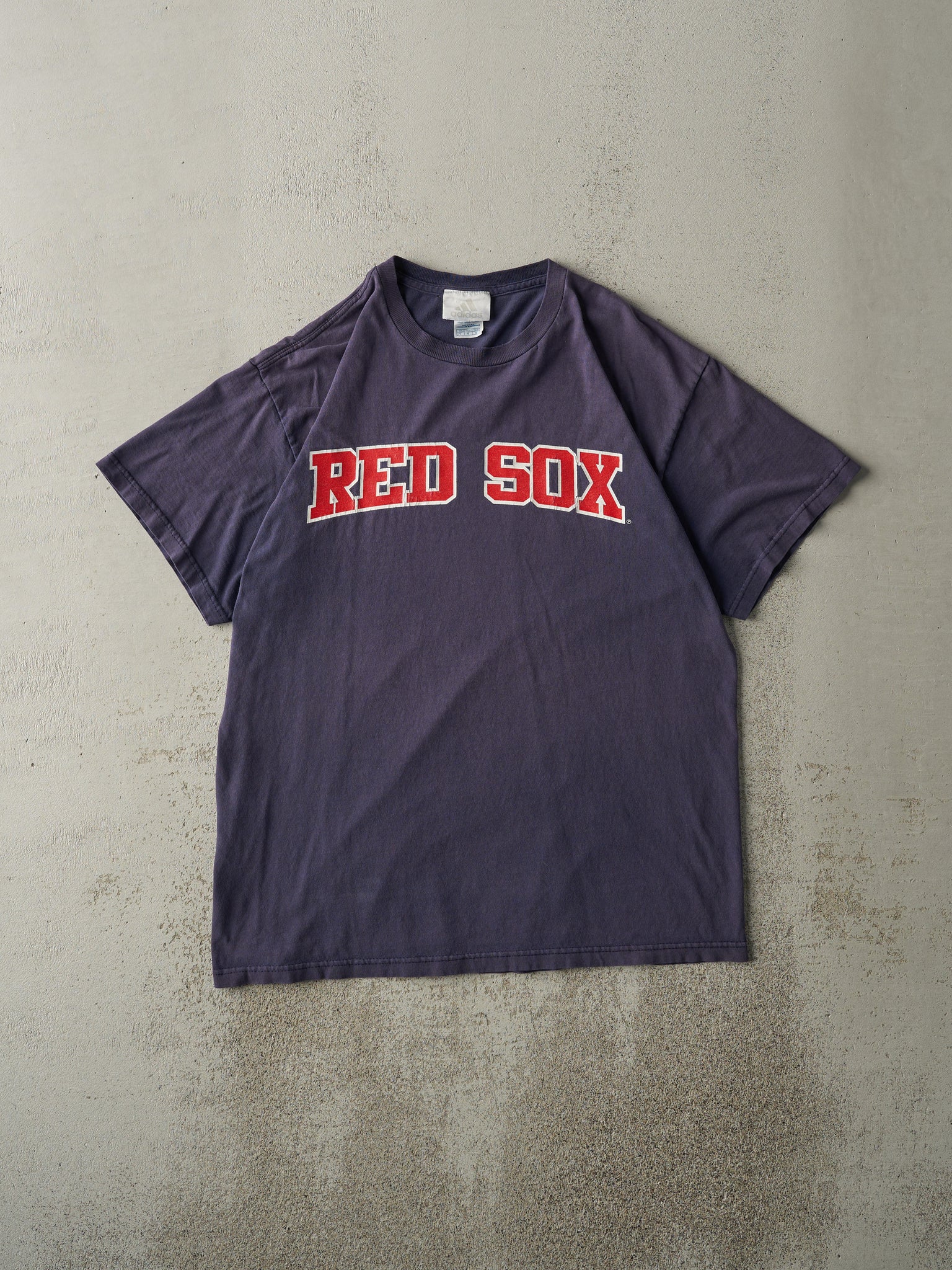 Vintage 02' Navy Blue Boston Red Sox x Adidas Tee (L)