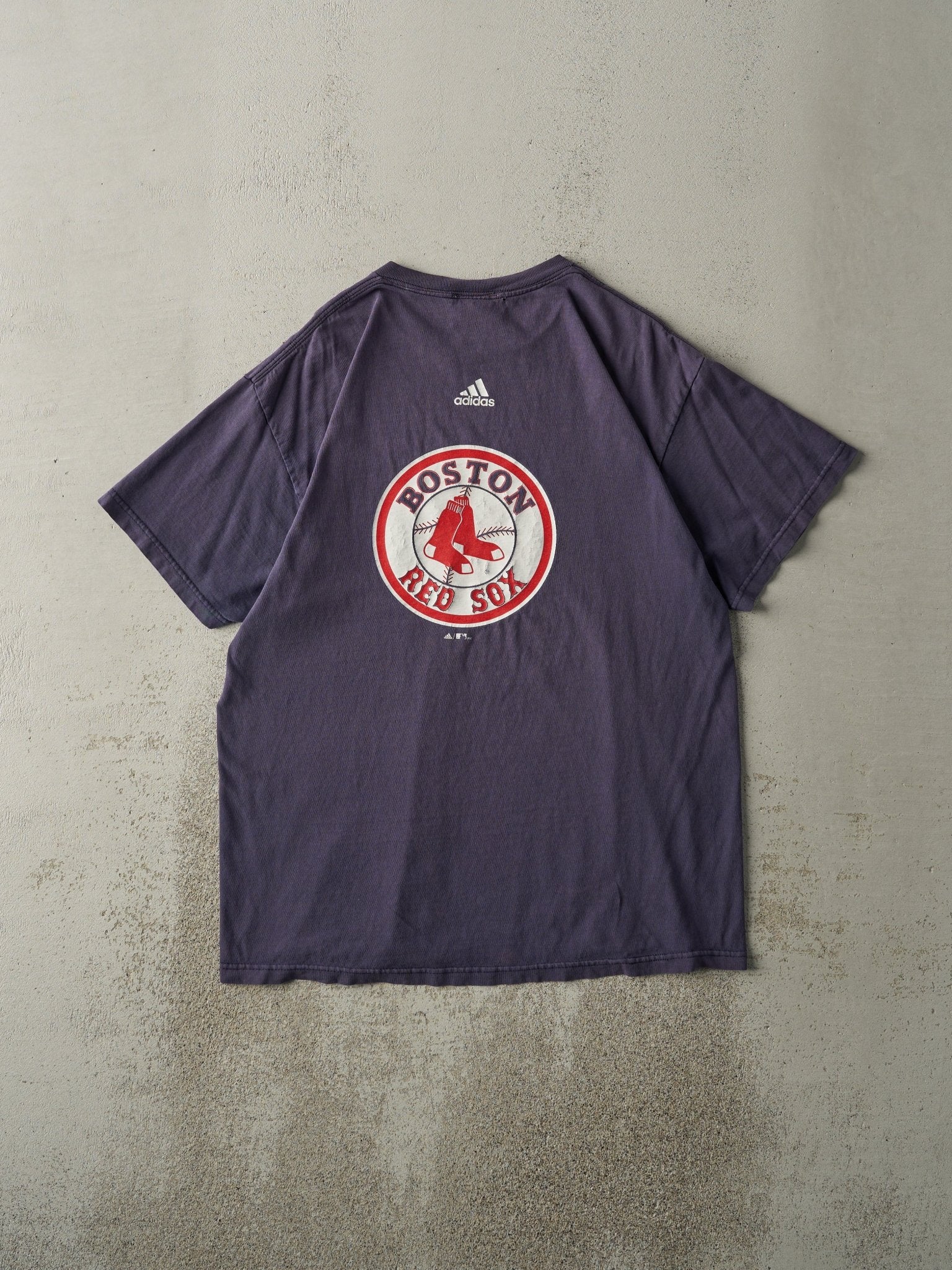 Vintage 02' Navy Blue Boston Red Sox x Adidas Tee (L)