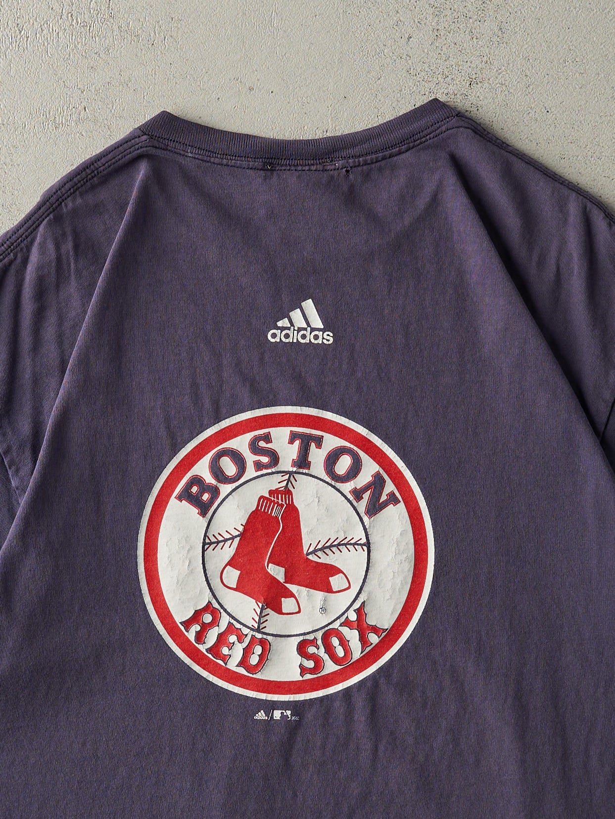 Vintage 02' Navy Blue Boston Red Sox x Adidas Tee (L)