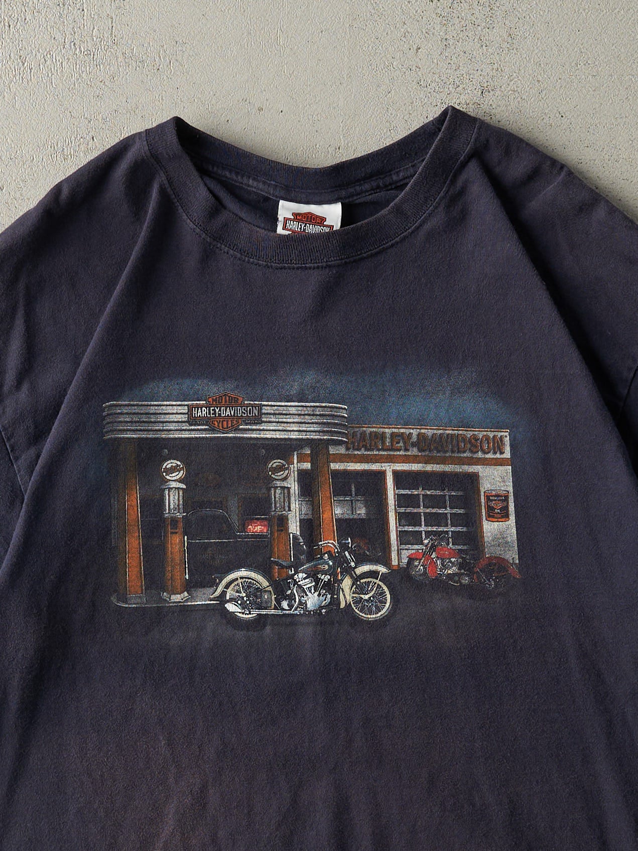 Vintage 00' Navy Blue Orlando Florida Harley Davidson Tee (M/L)