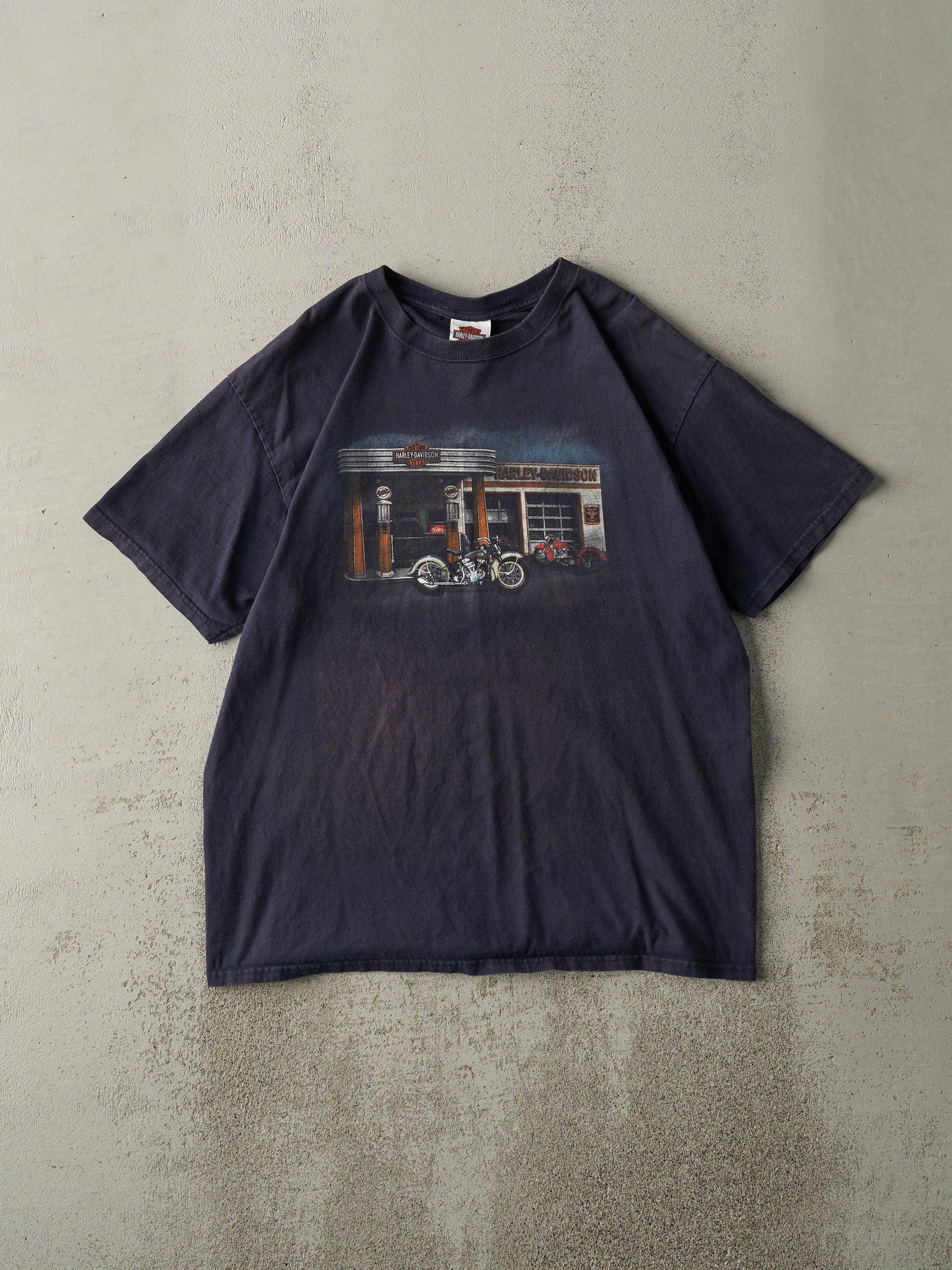 Vintage 00' Navy Blue Orlando Florida Harley Davidson Tee (M/L)