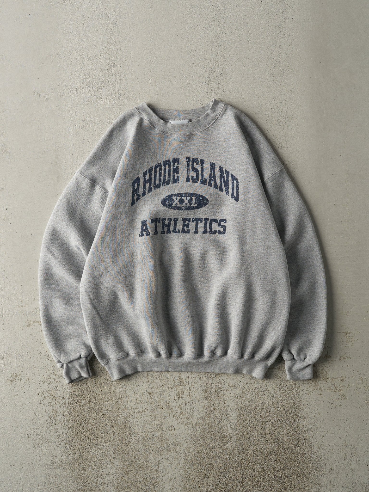Vintage Y2K Grey Rhode Island Athletics Crewneck (L)