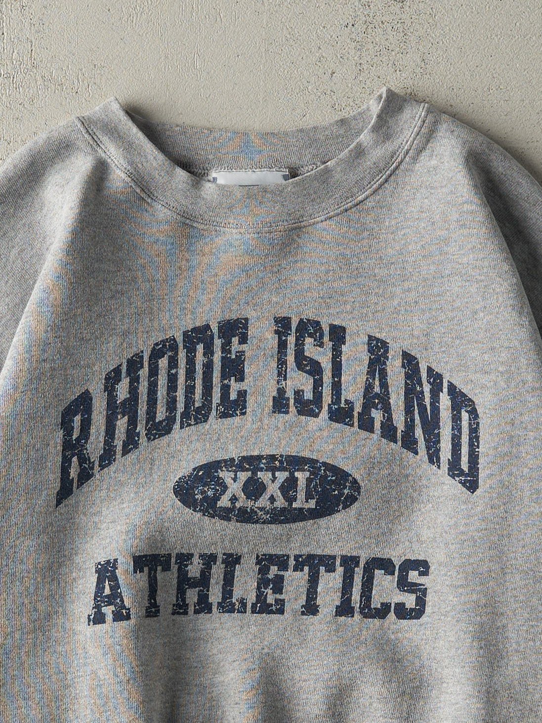 Vintage Y2K Grey Rhode Island Athletics Crewneck (L)