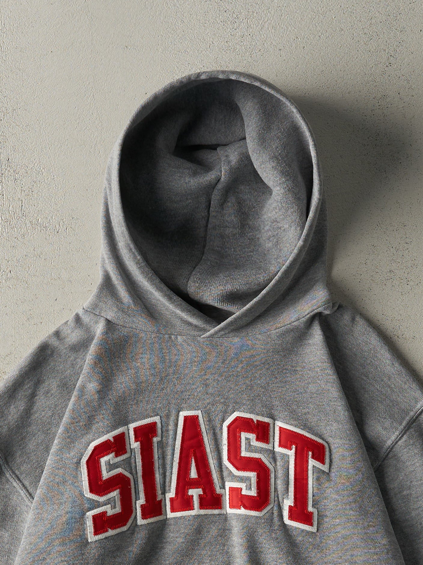 Vintage Y2K Grey Siast Russell Athletic Hoodie (M)