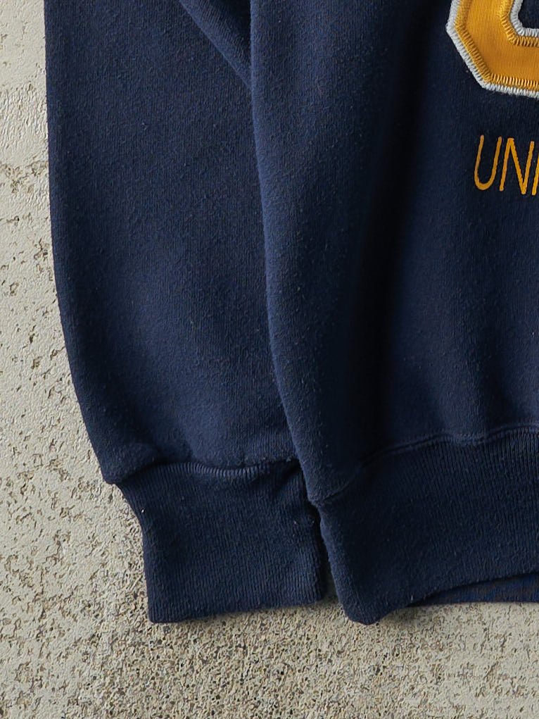 Vintage 80s Navy Blue Embroidered University of California Crewneck (M)