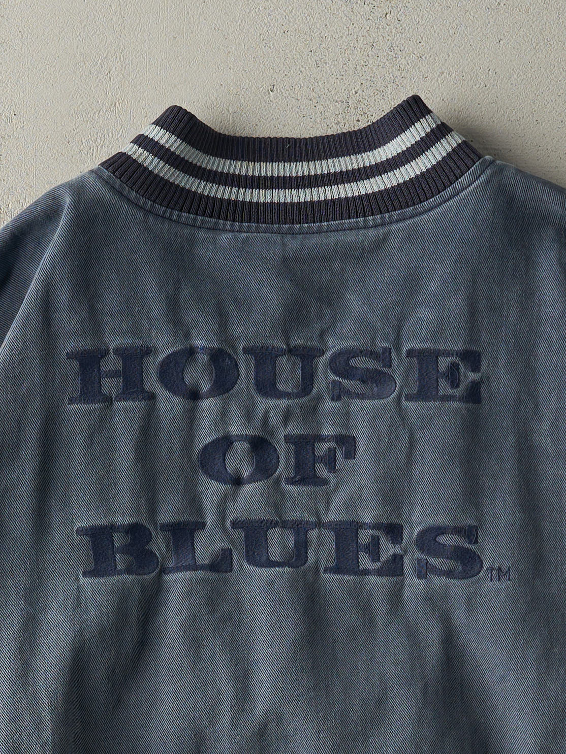 Vintage 80s Blue House of Blues Sunset Strip Varsity Jacket (XL)