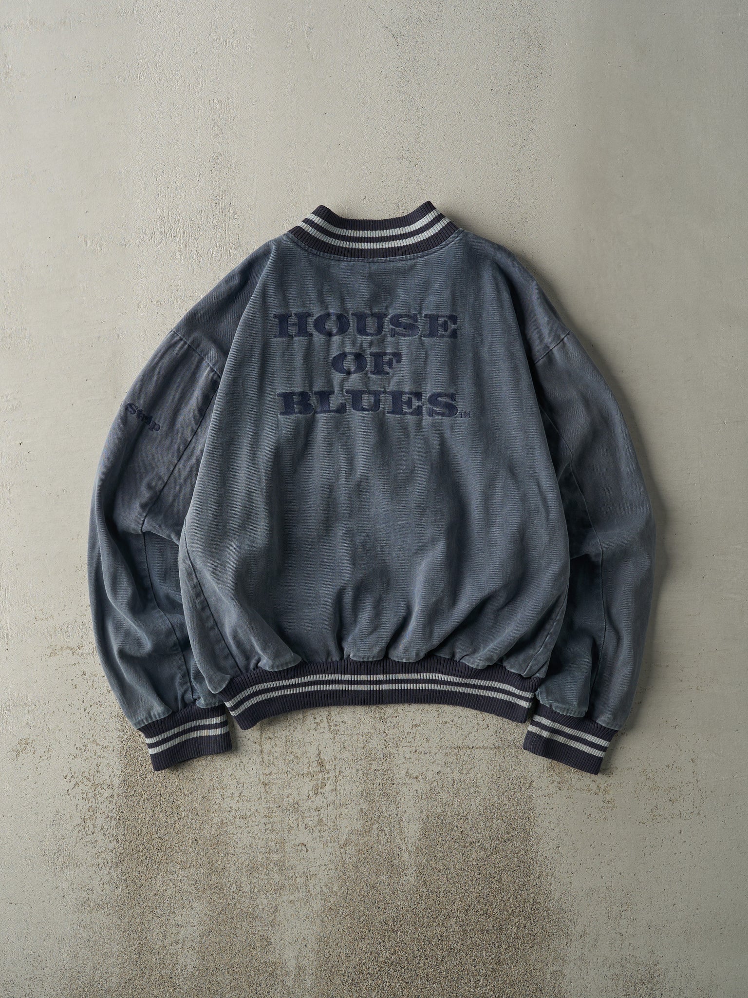 Vintage 80s Blue House of Blues Sunset Strip Varsity Jacket (XL)