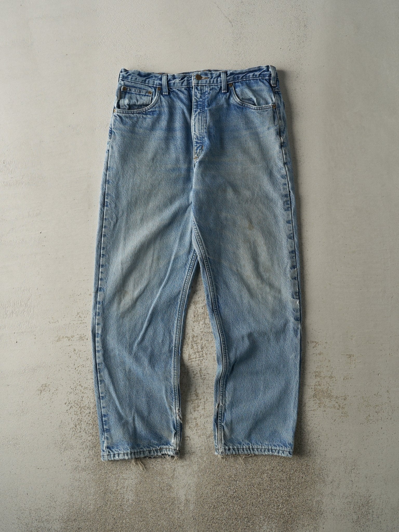 Vintage 90s Light Wash Flannel Lined Carhartt Jeans (35x31.5)