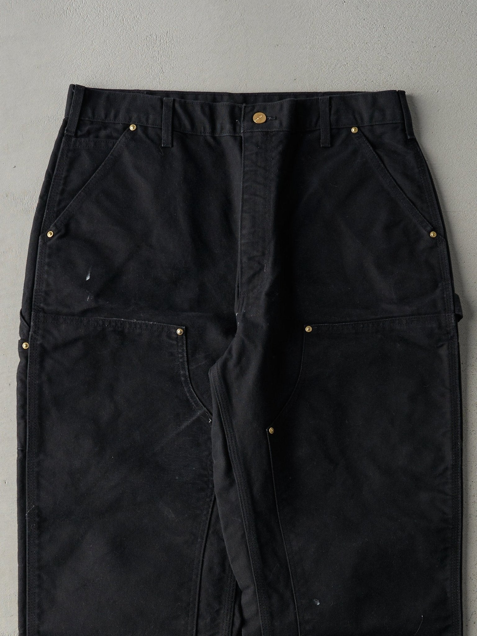 Vintage 90s Black Carhartt Loose Original Fit Double Knee Carpenter Pants (33.5x26)