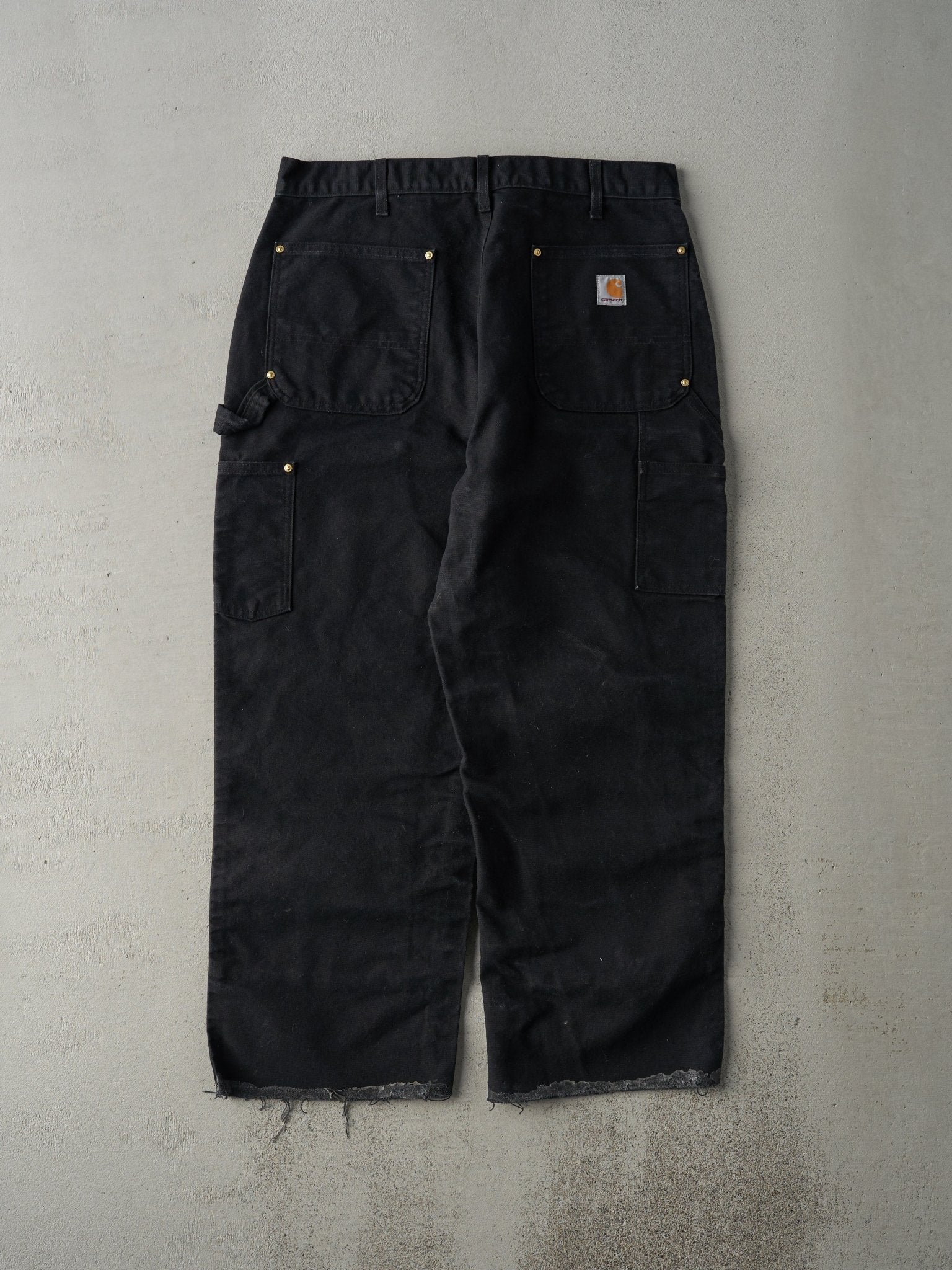 Vintage 90s Black Carhartt Loose Original Fit Double Knee Carpenter Pants (33.5x26)