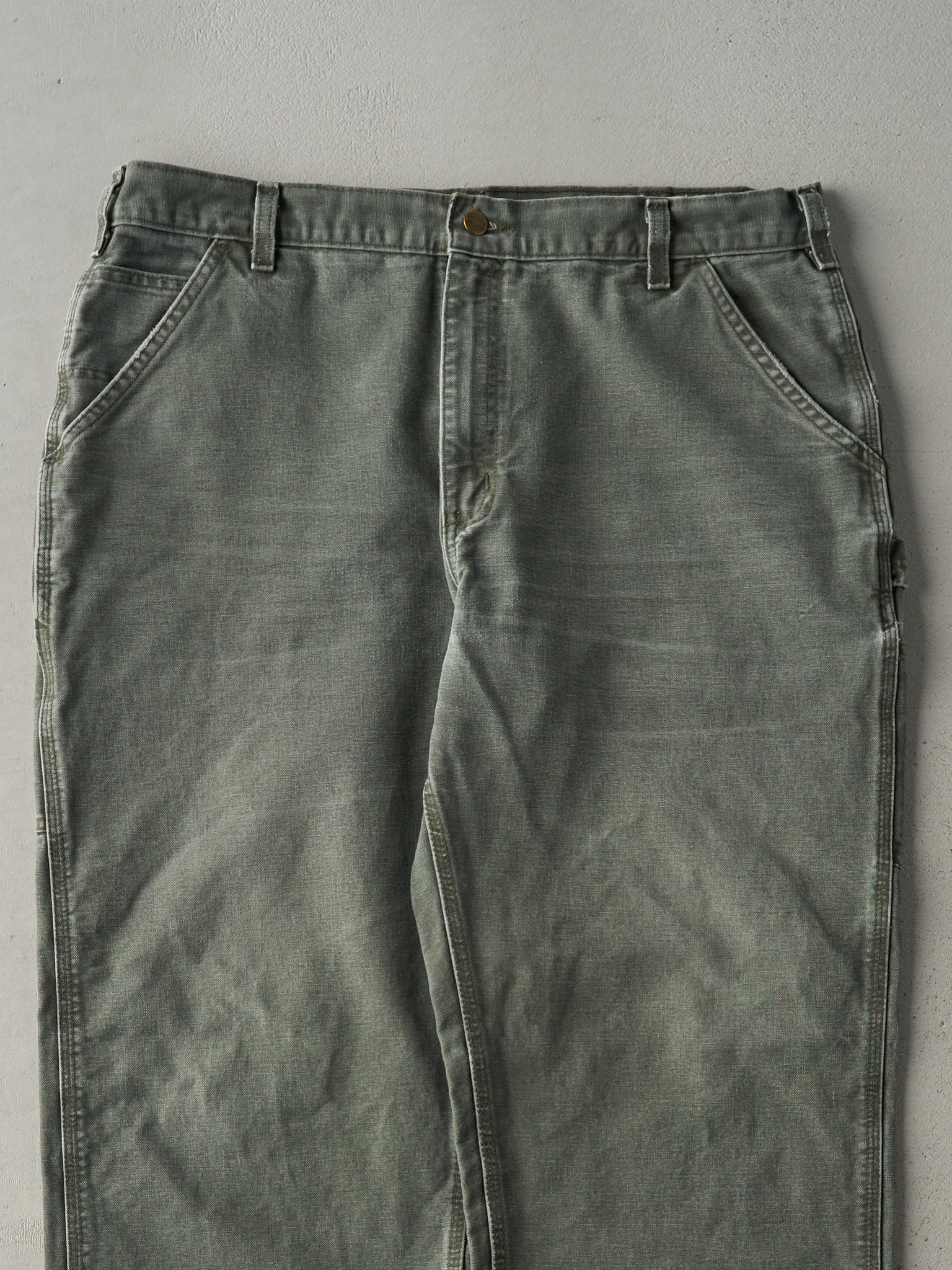 Vintage Y2K Olive Green Carhartt Carpenter Pants (37.5x27.5)