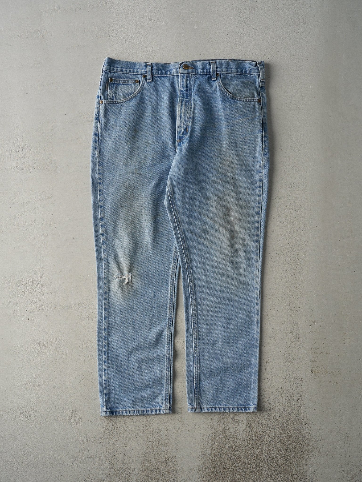 Vintage 90s Light Wash Carhartt Jeans (37x29)