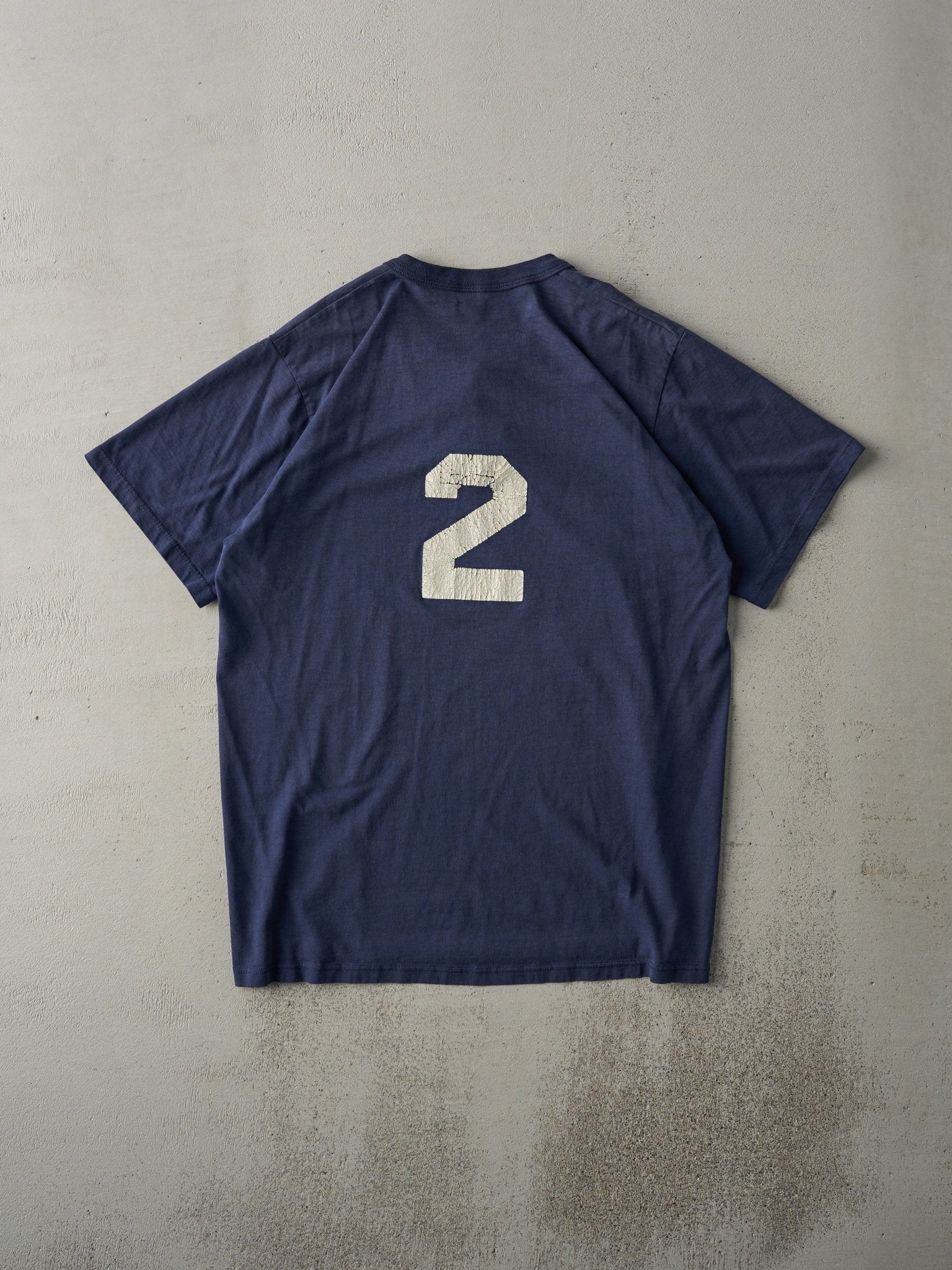 Vintage 95' Navy Blue Atlanta Braves Quarter Button Tee (M)