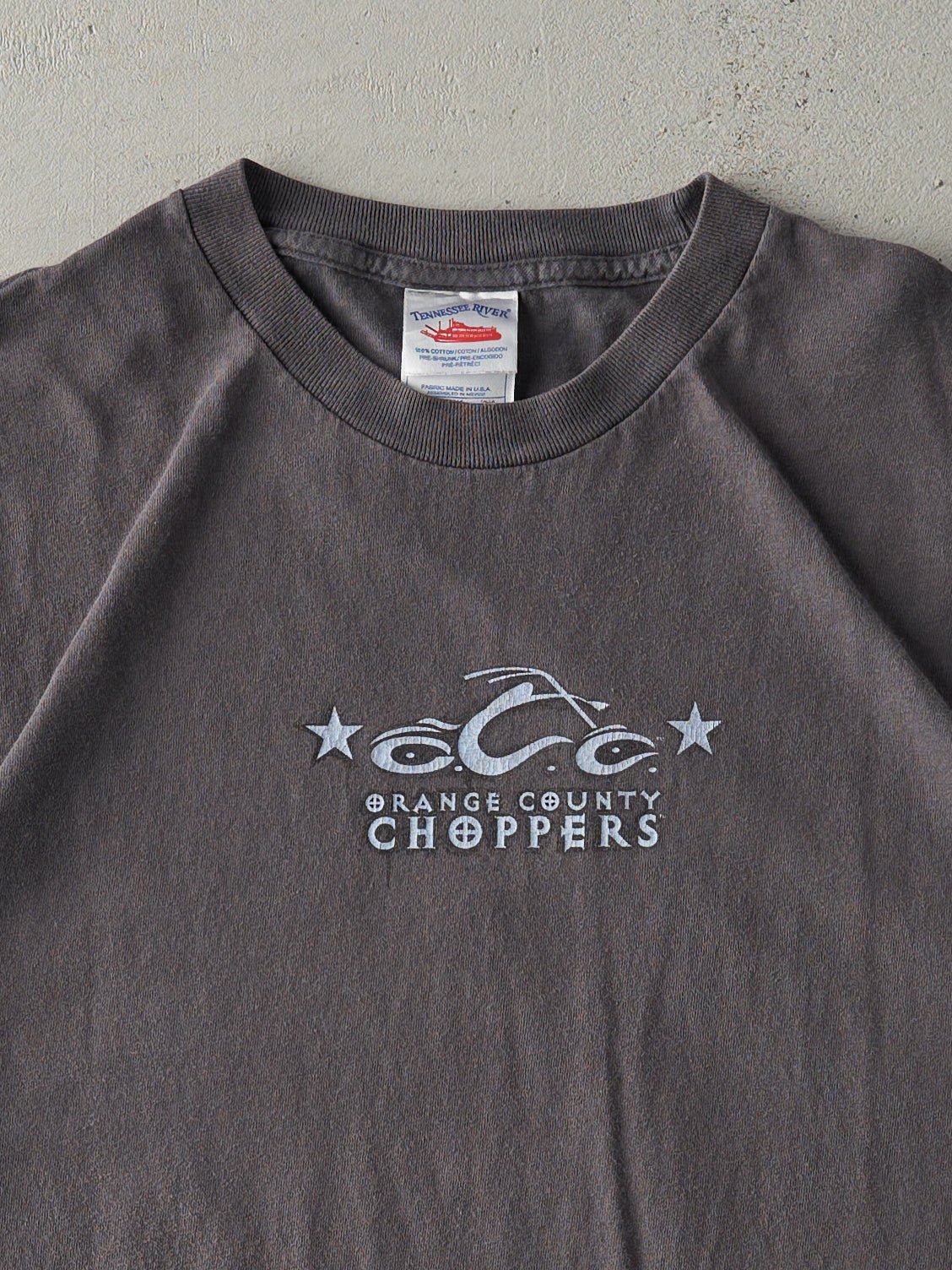 Vintage Y2K Grey Orange County Choppers Tee (M)