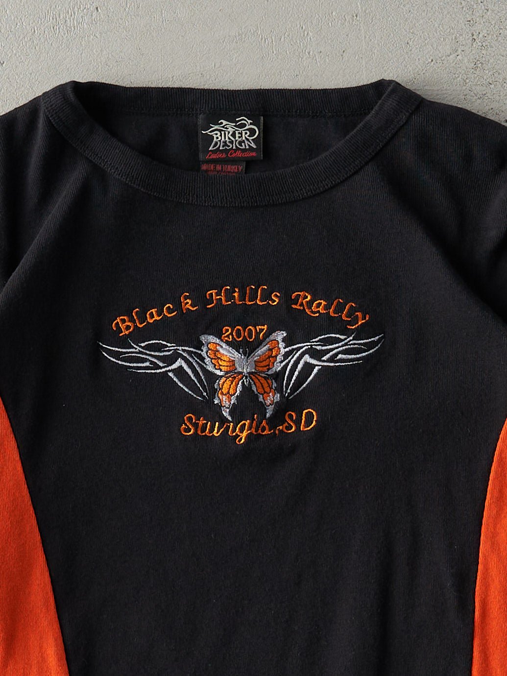 Vintage 07' Black and Orange Black Hills Rally, Sturgis Long Sleeve (M)