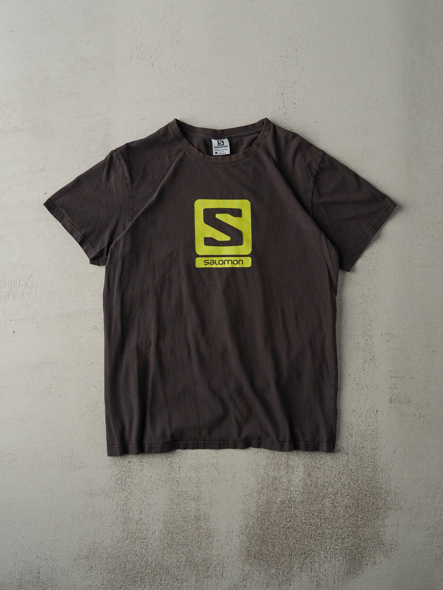 Vintage Y2K Faded Black Salomon Logo Tee (M)