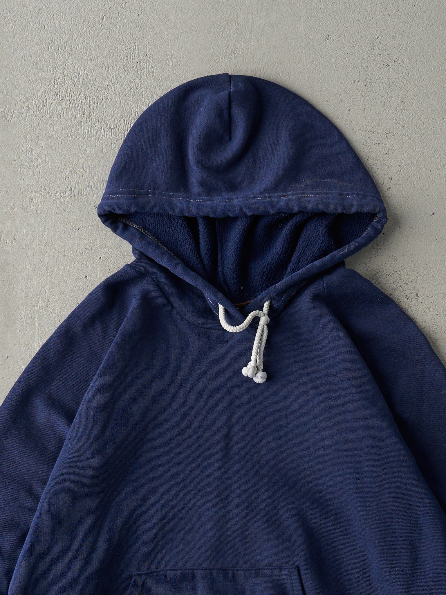 Vintage 70s Navy Blue Blank Hoodie (M) – Rebalance Vintage