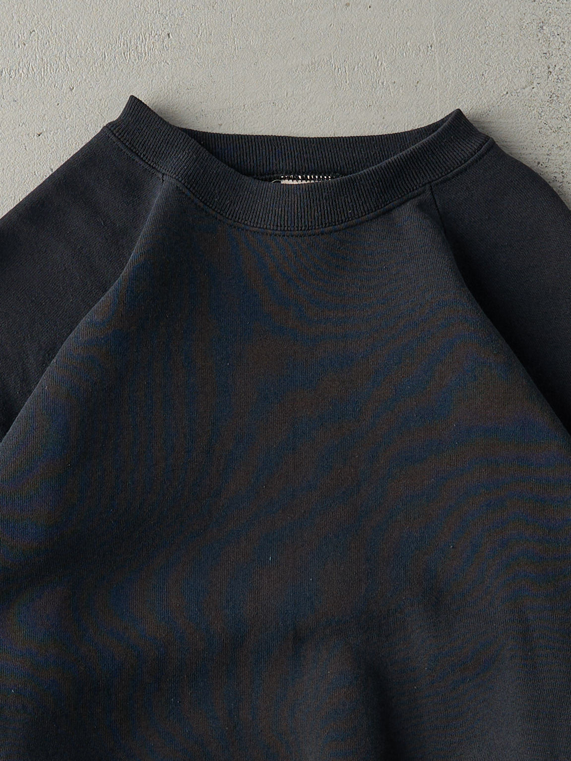 Vintage 80s Faded Black Black Crewneck (S/M)