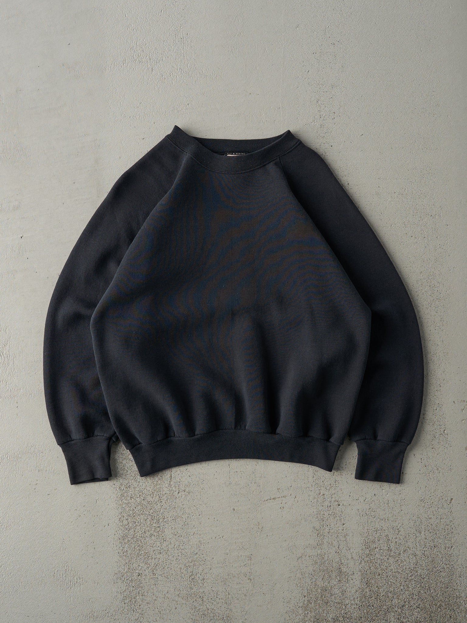 Vintage 80s Faded Black Black Crewneck (S/M)