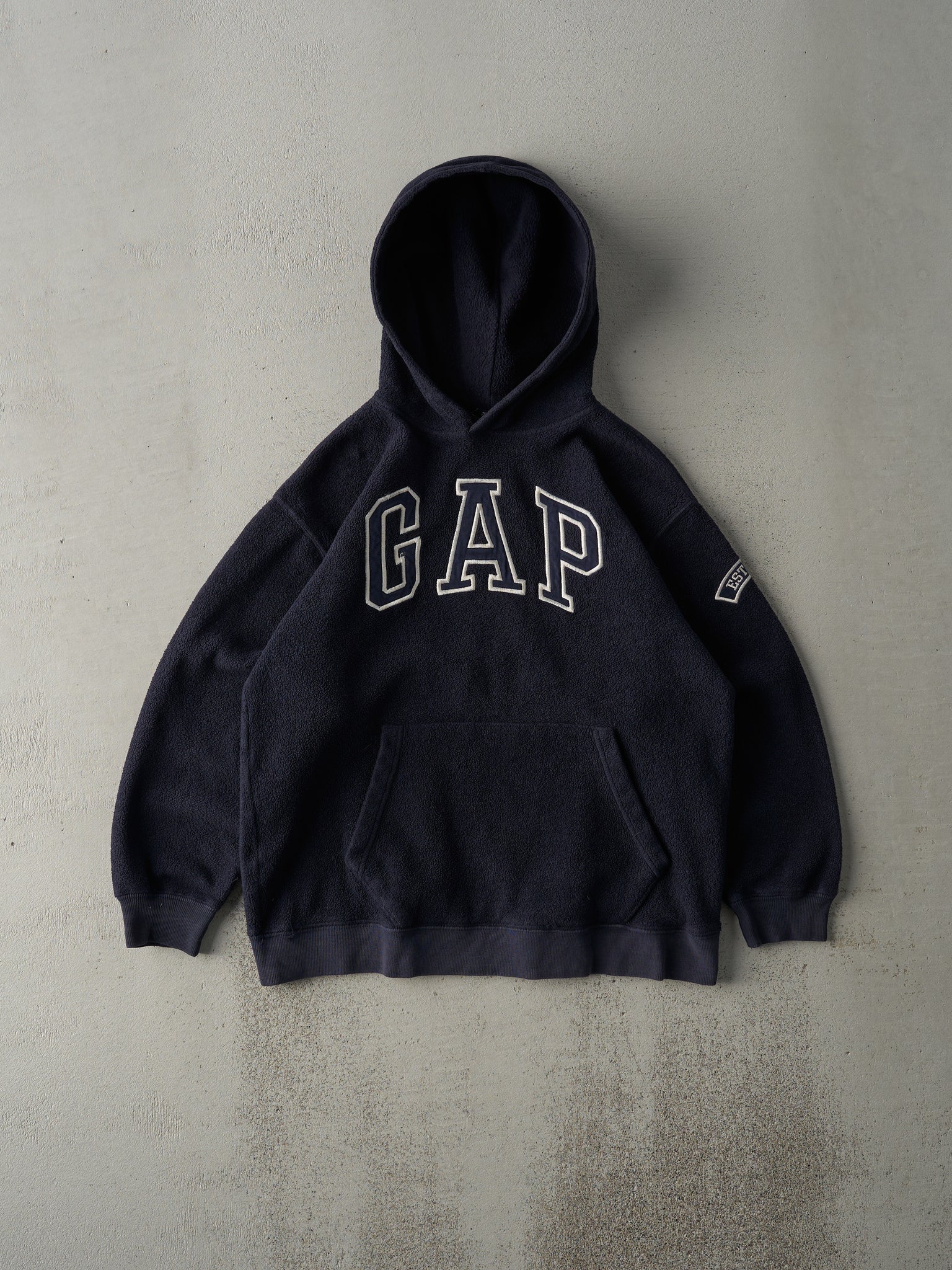 Vintage Y2K Navy Blue Gap Fleece Hoodie (M)