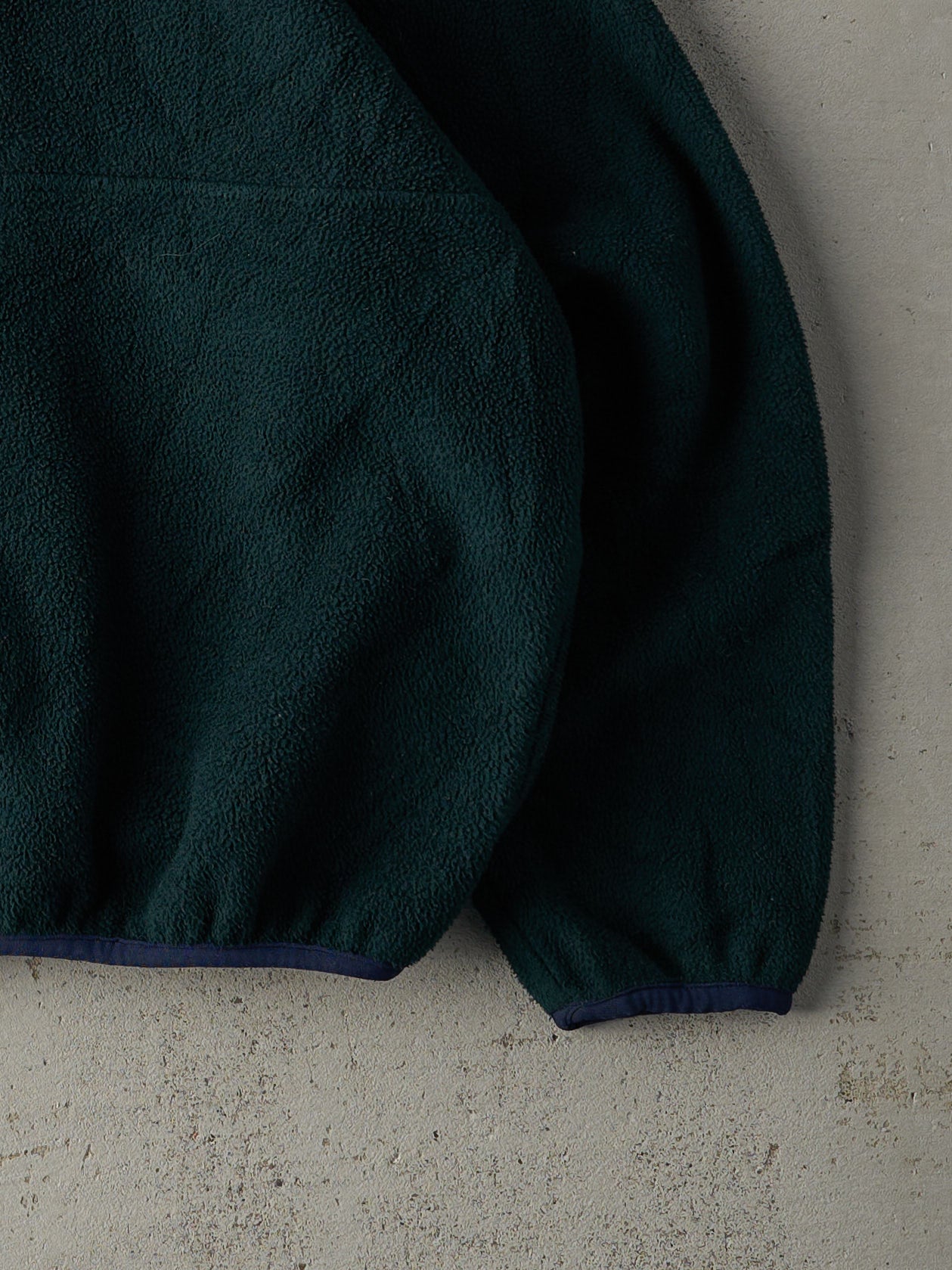Vintage 80s Forest Green LL Bean Fleece Quarter Zip Boxy Sweater (L)