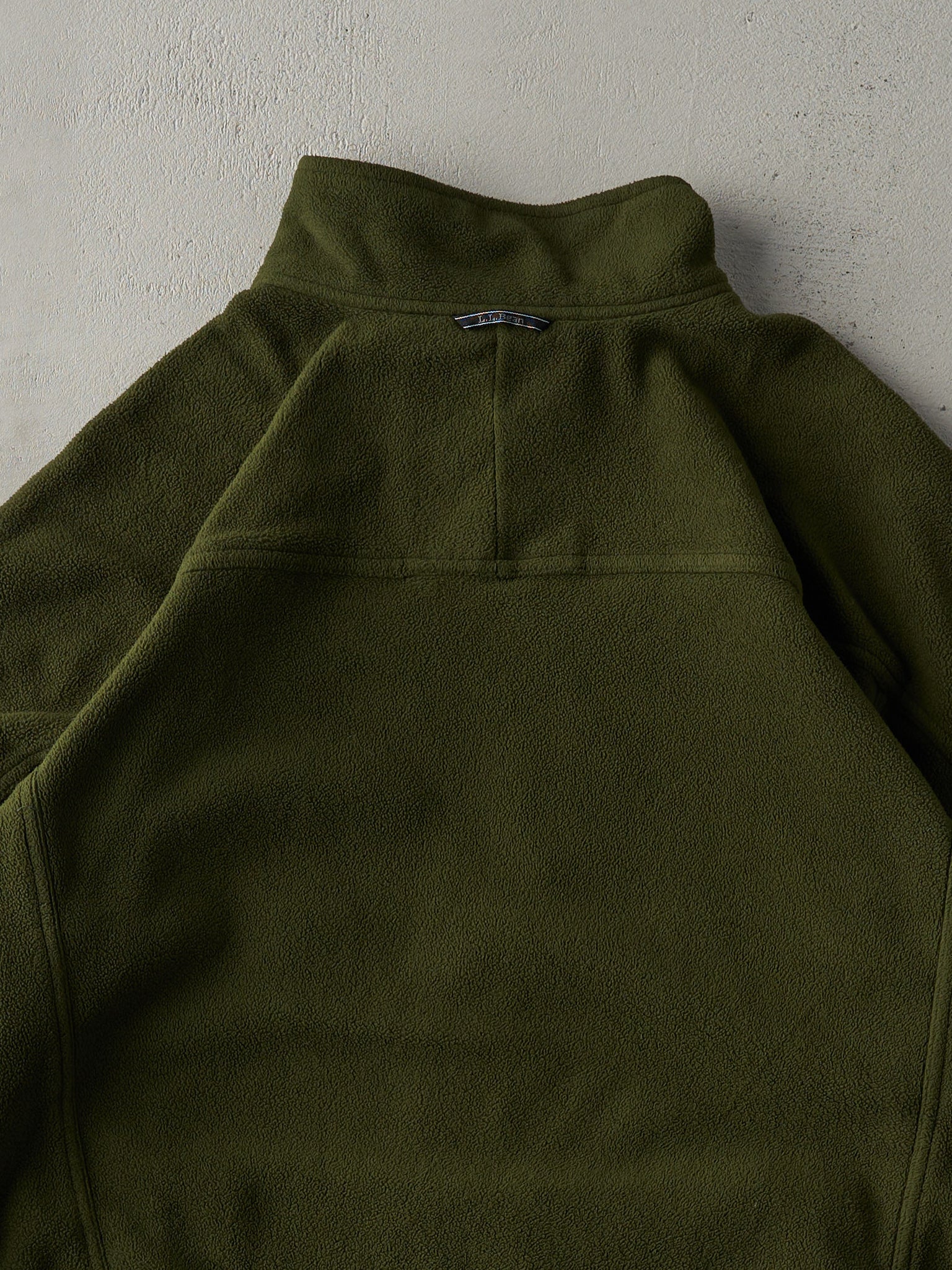 Vintage Y2K Green LL Bean Zip Up Fleece Sweater (L)