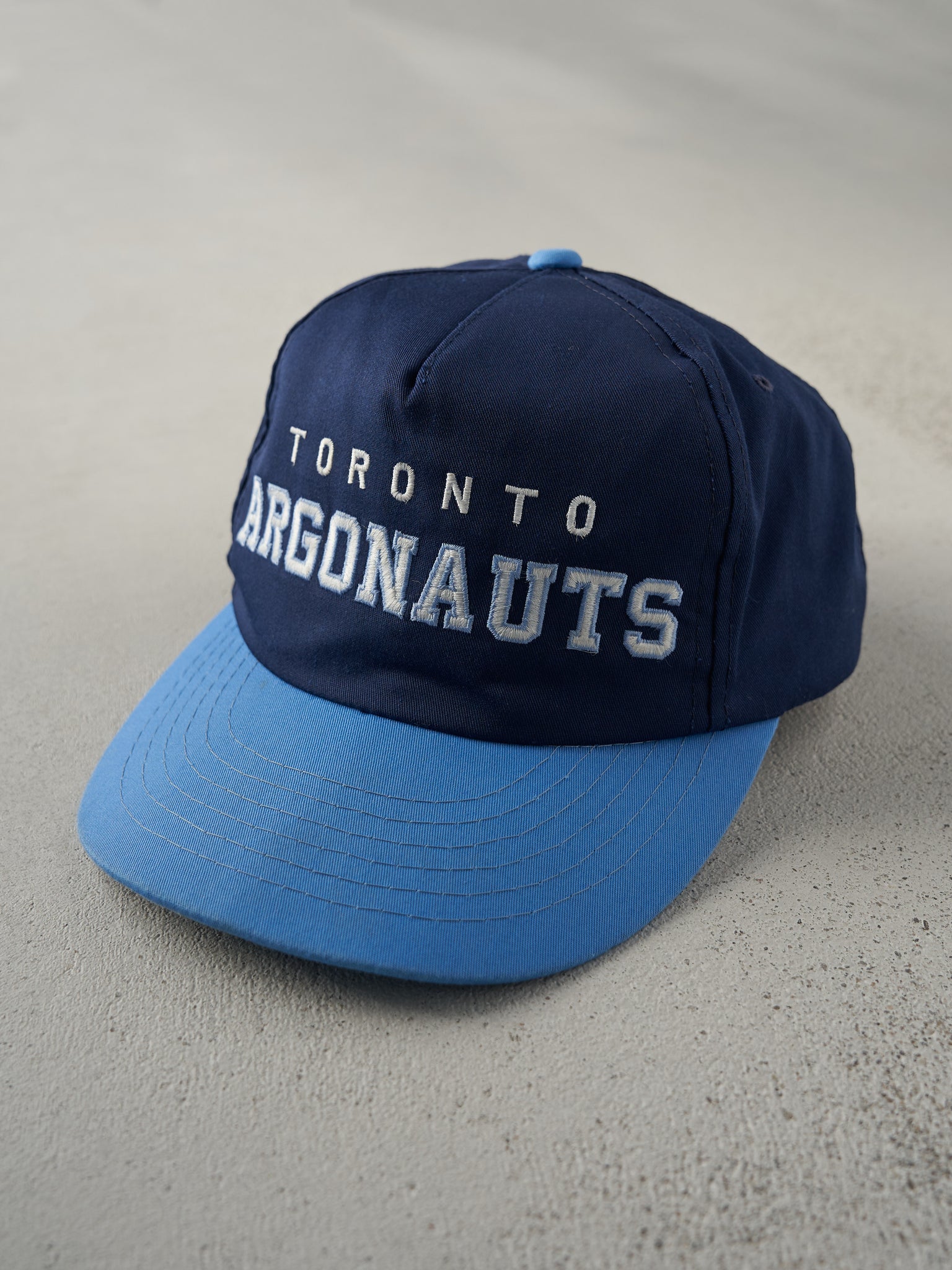 Vintage 90s Navy Toronto Argonauts Snapback Hat