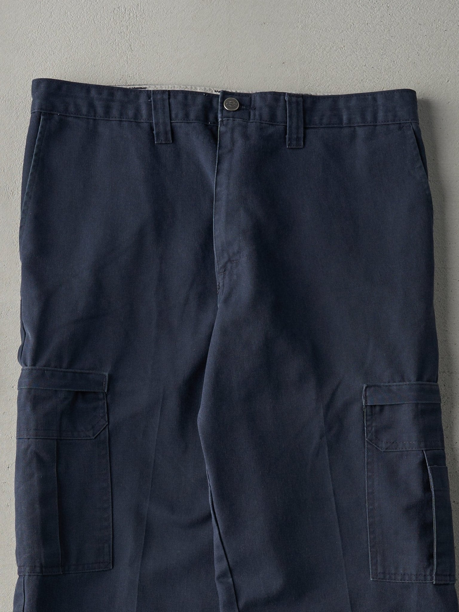 Vintage 90s Faded Navy Dickies Cargo Work Pants (34x29)