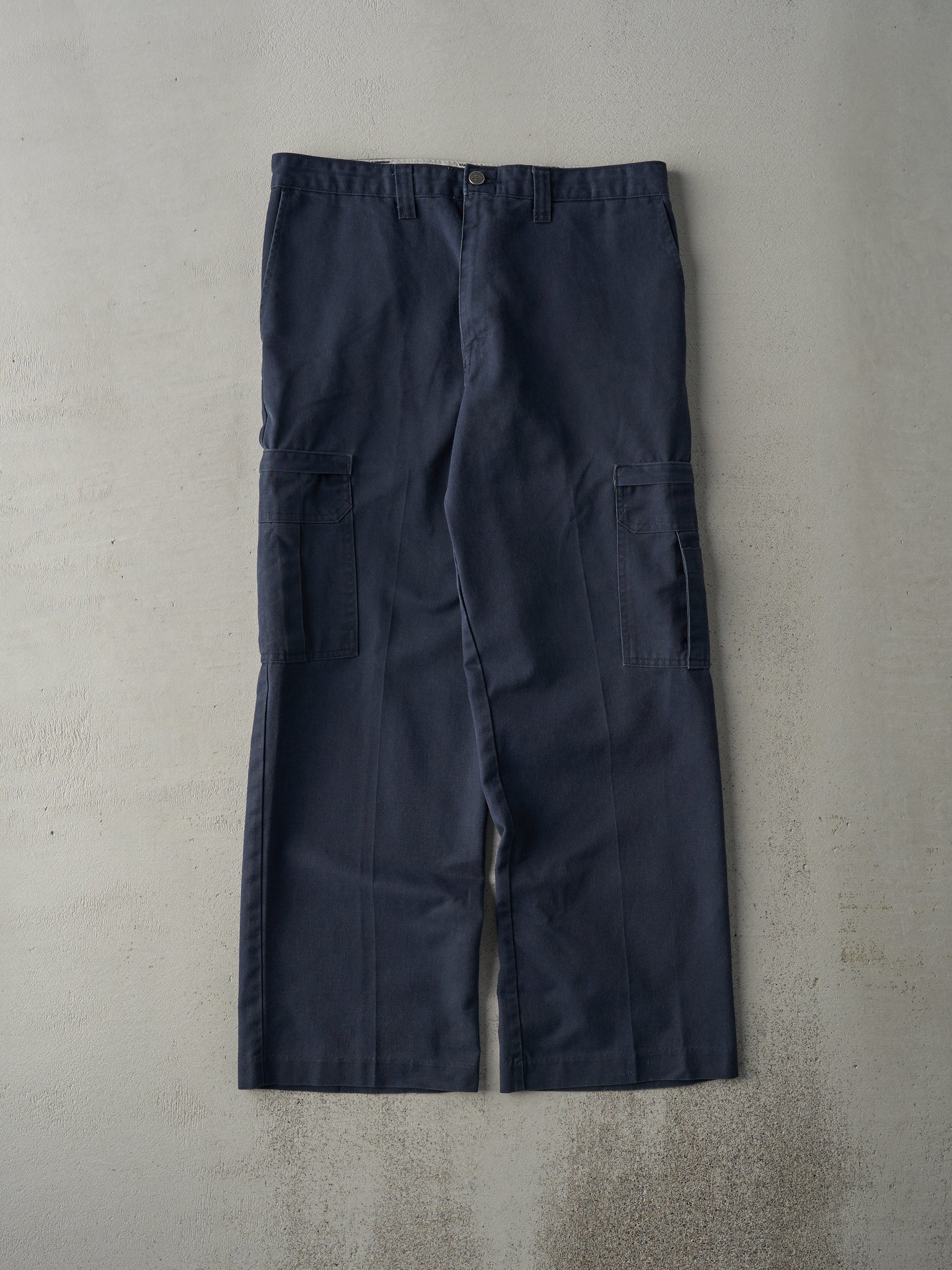 Vintage 90s Faded Navy Dickies Cargo Work Pants (34x29)