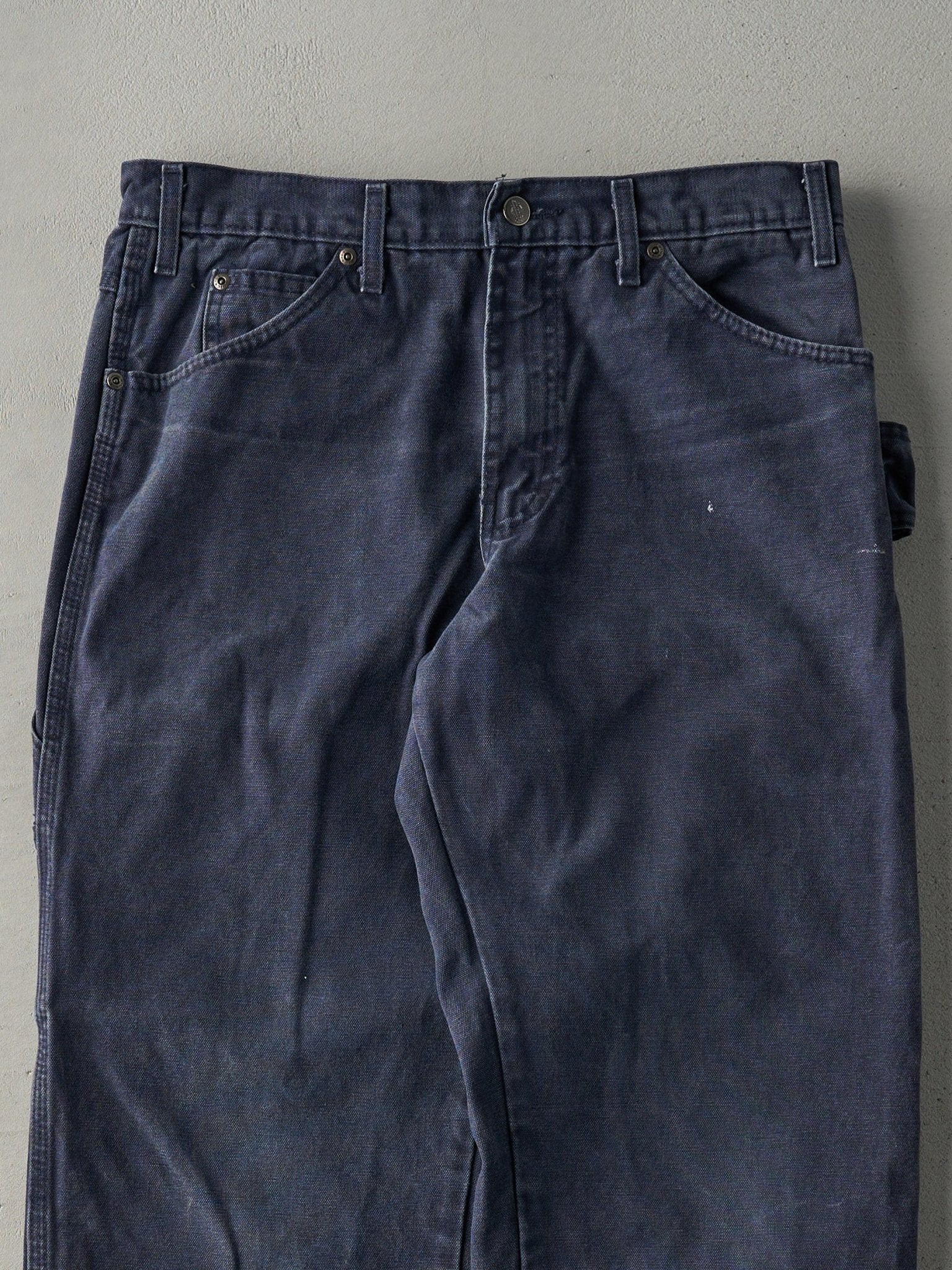 Vintage 90s Washed Navy Dickies Denim Carpenter Pants (32x30)