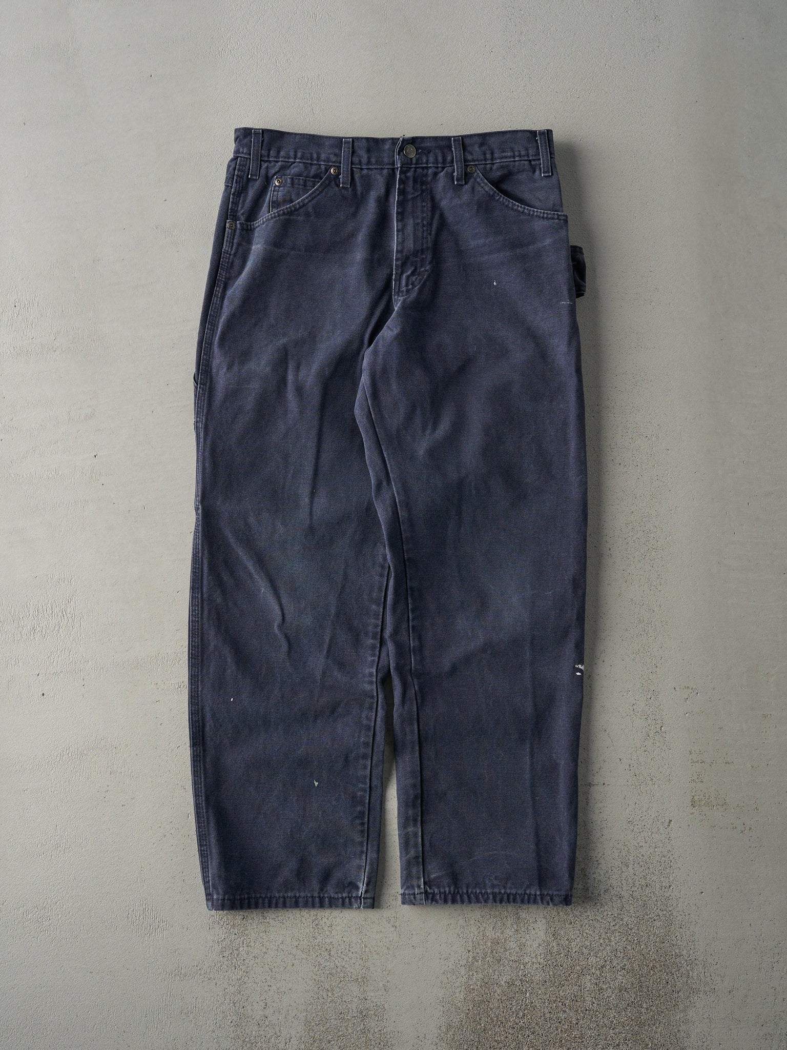 Vintage 90s Washed Navy Dickies Denim Carpenter Pants (32x30)