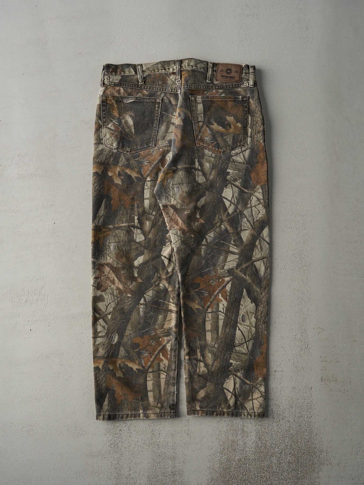 Vintage 90s Brown Camo Wrangler x Realtree Double Knee Pants (36x28)