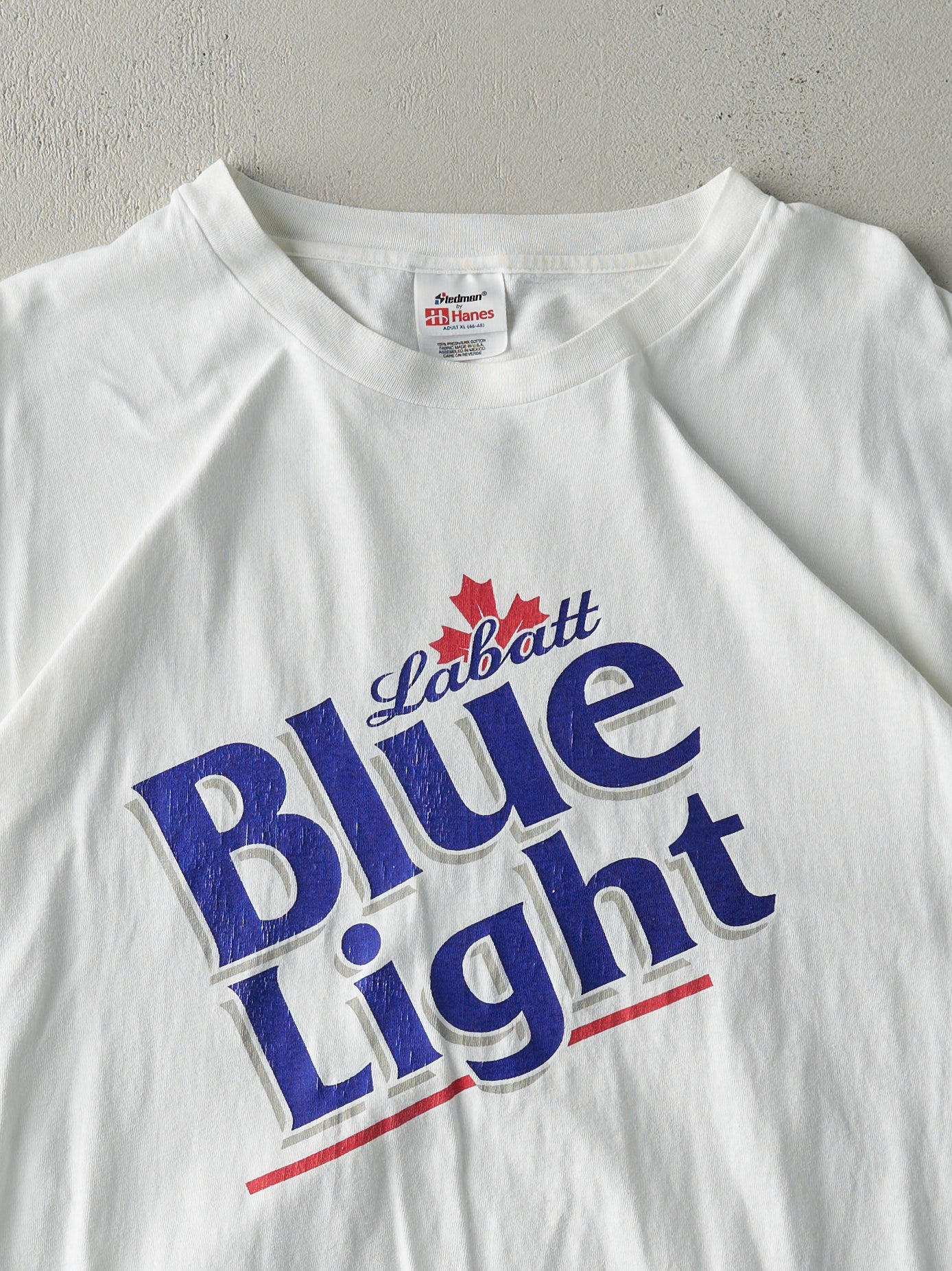 Vintage 90s White Labatt Blue Light Tee (L)