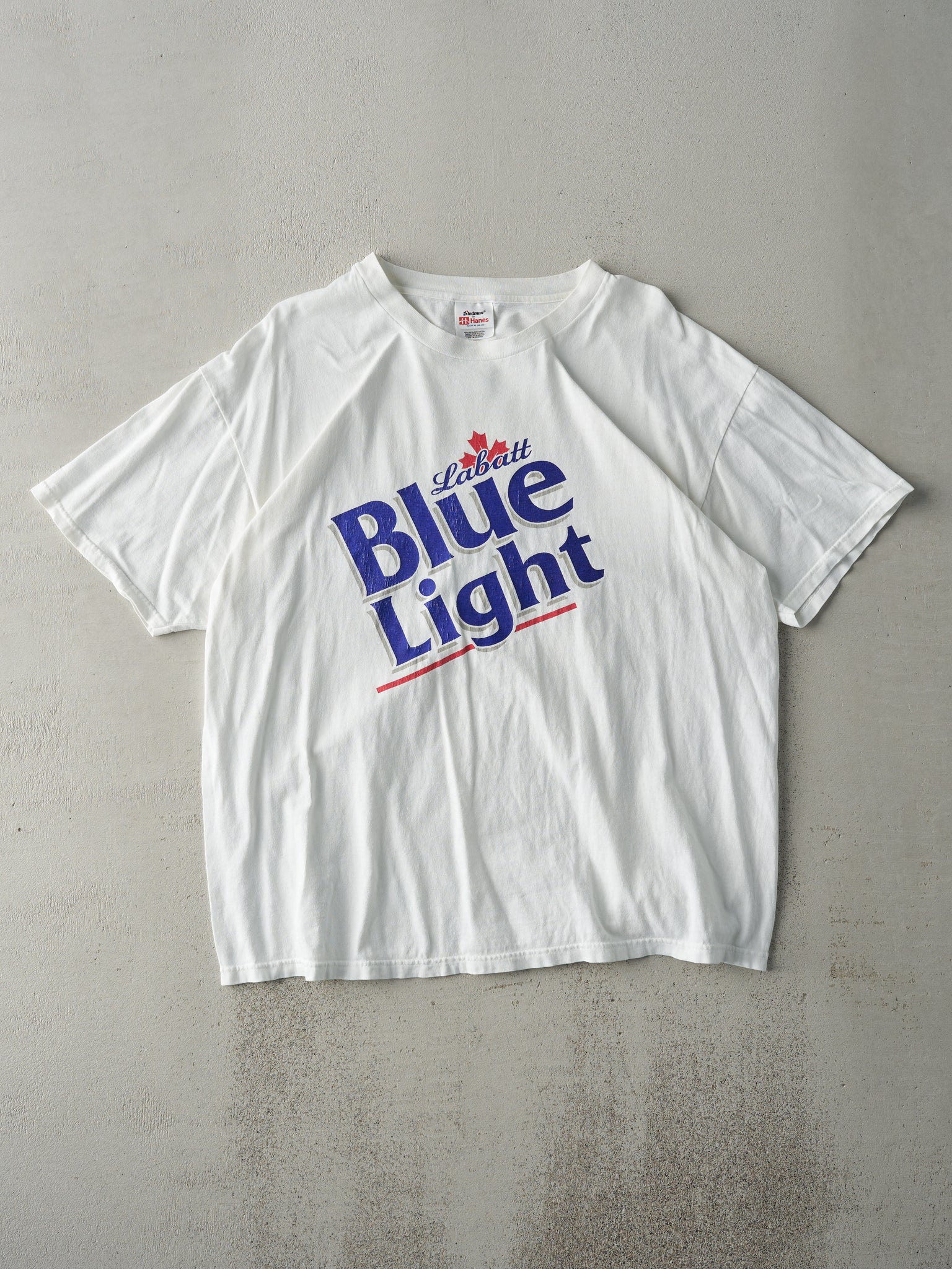 Vintage 90s White Labatt Blue Light Tee (L)