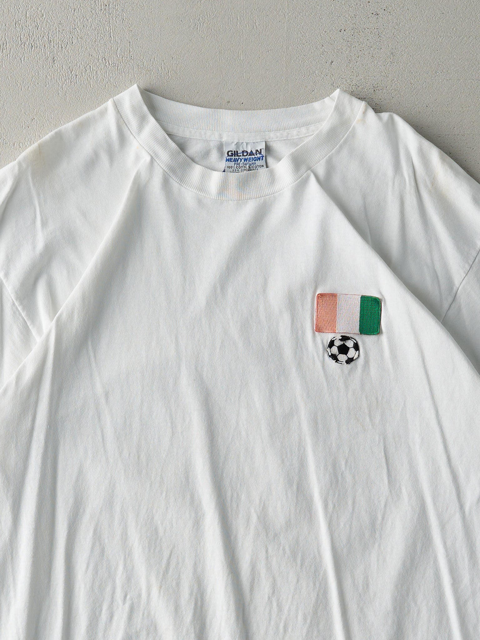 Vintage 98' White Italy Soccer Tee (M)